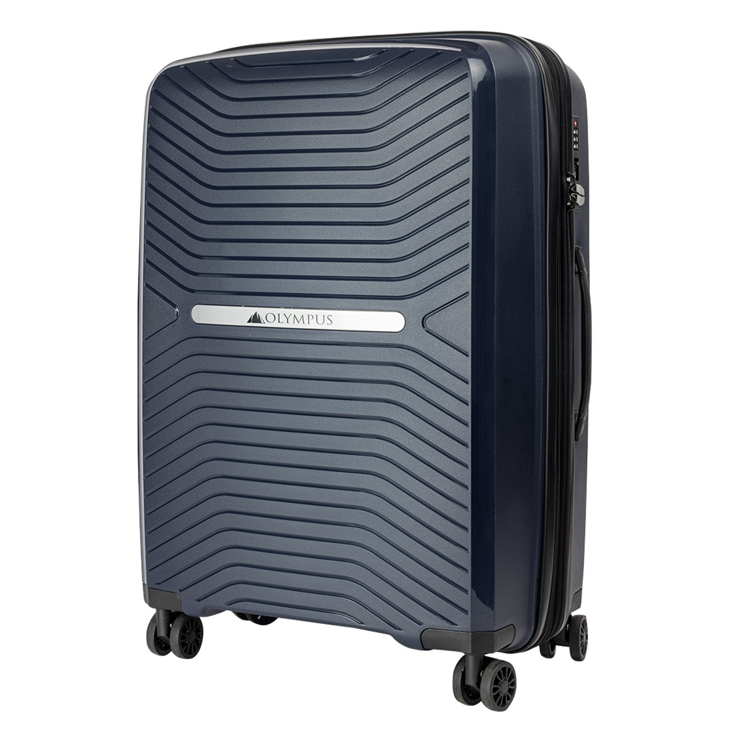 V240-LUG-901-24-BU-75208-00 Olympus Astra 24in Lightweight Hard Shell Suitcase - Aegean Blue - Image 1