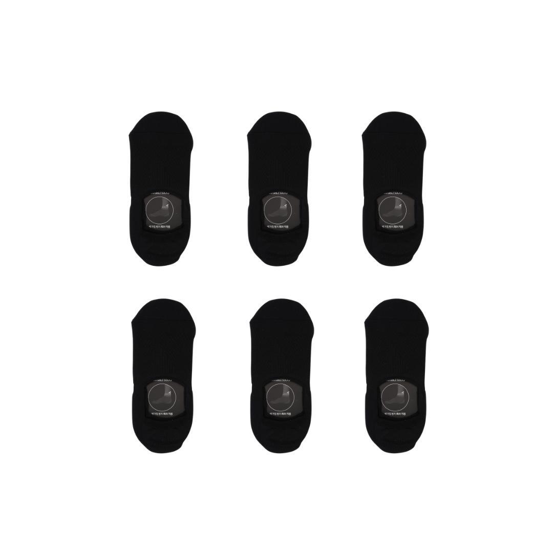 V274-GM-RXCNOS-L6-BK-191490-00 6X Rexy Cushion No Show Ankle Socks Large Non-Slip Breathable BLACK - Image 1