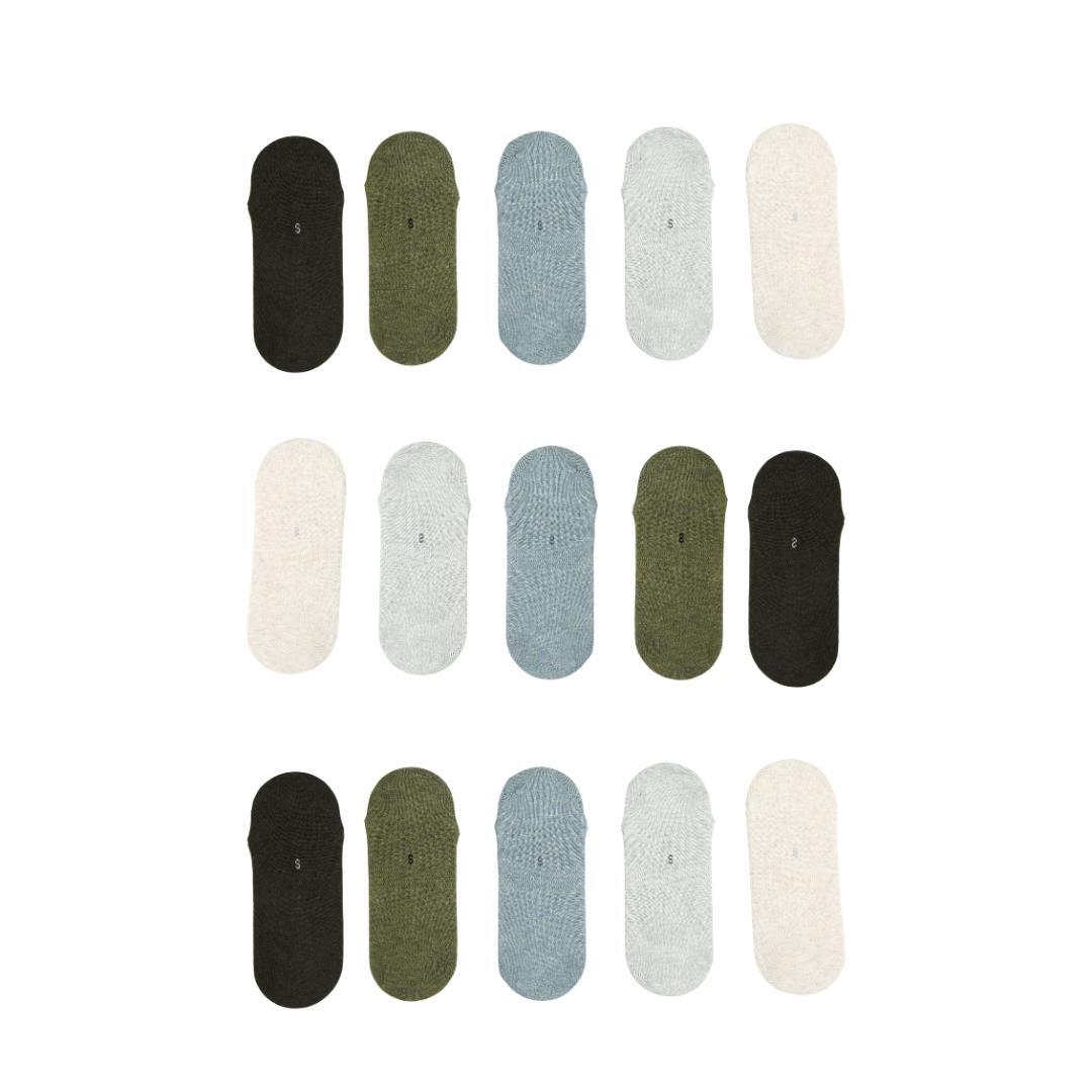 V274-GM-RXCNOS-S15-MUT-191502-00 15X Small Daily No Show Sock - MULTI COLOUR 5X Rexy Daily No Show Ankle Socks Small Non-Slip Breath - Image 1