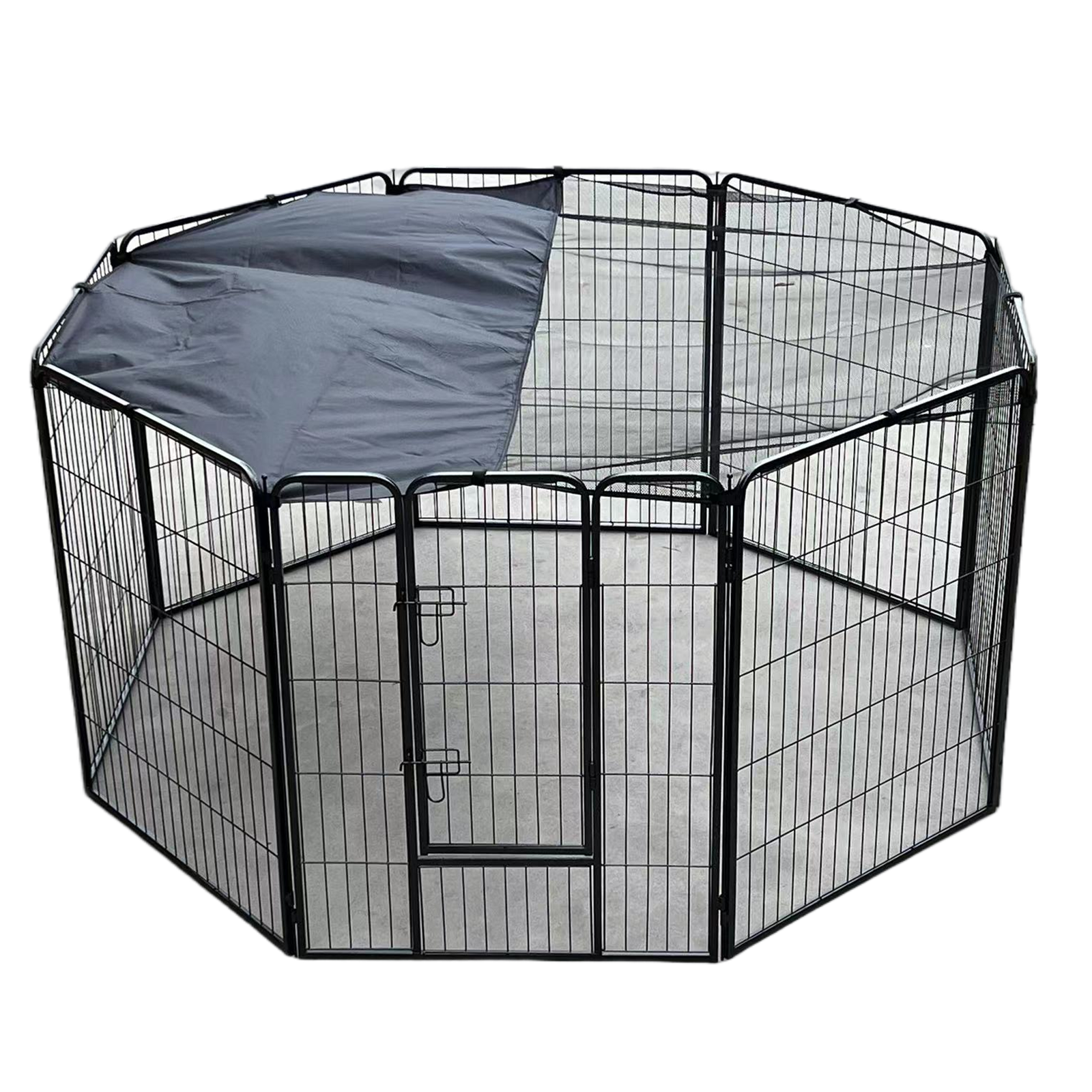 V278-HPL100-8-BK-COVER-72139-00 YES4PETS 100 cm Heavy Duty Pet Dog Cat Puppy Rabbit Exercise Playpen Fence With Cover - Image 1