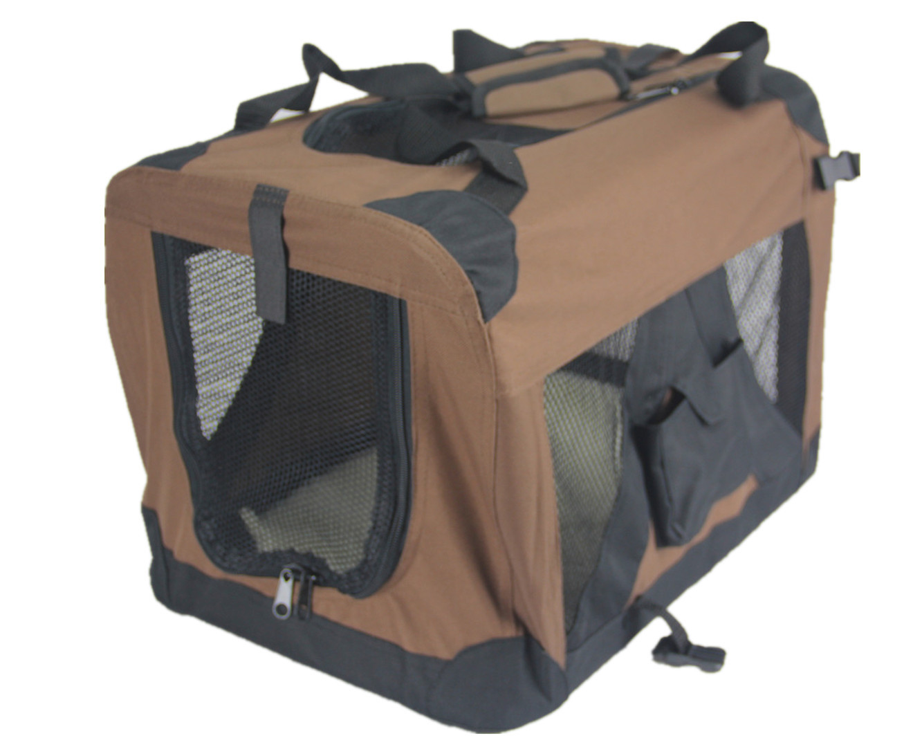 V278-SC-XL_BROWN-98234-00 YES4PETS XL Portable Foldable Pet Dog Puppy Cat Soft Dog Cat Crate-Brown - Image 1