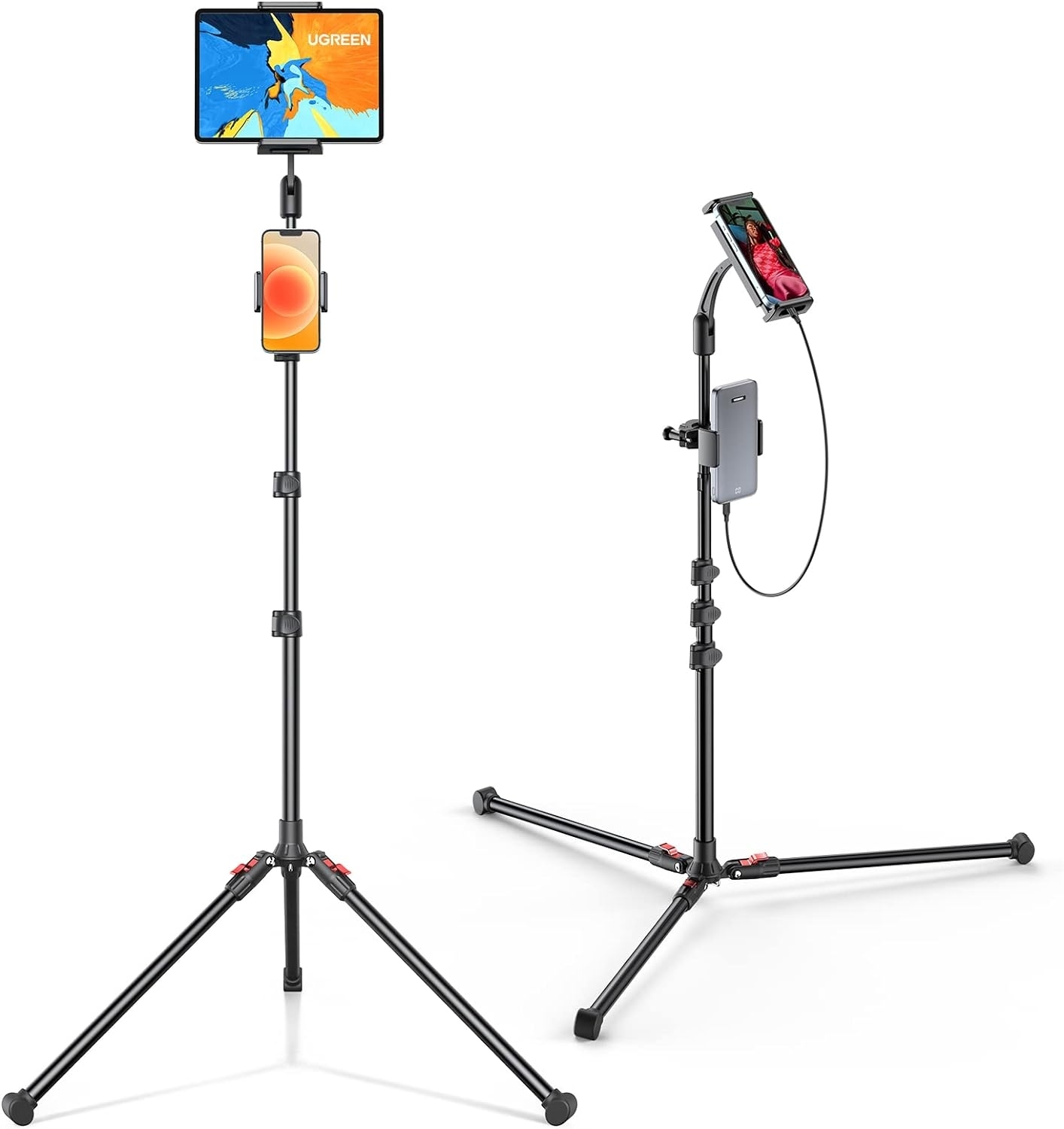 V28-ACBUGN15647-131820-00 UGREEN 15647 2-in-1 Tablet (Max 12.9 inch) + Phone (Max 7.2 inch) Tripod Stand - Image 1