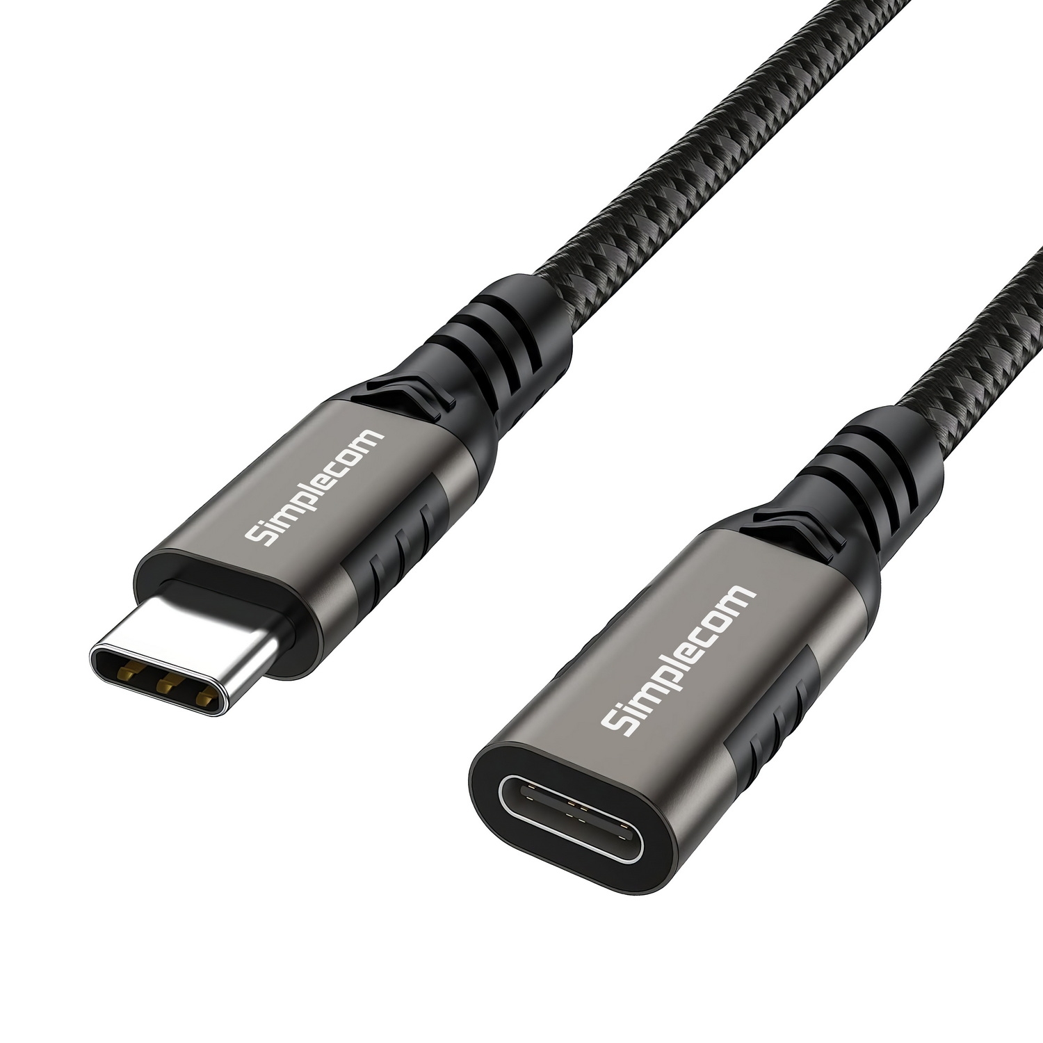 V28-CAU610-91020-00 Simplecom CAU610 USB-C Male to Female Extension Cable USB 3.2 Gen2 PD 100W 20Gbps 1M - Image 1