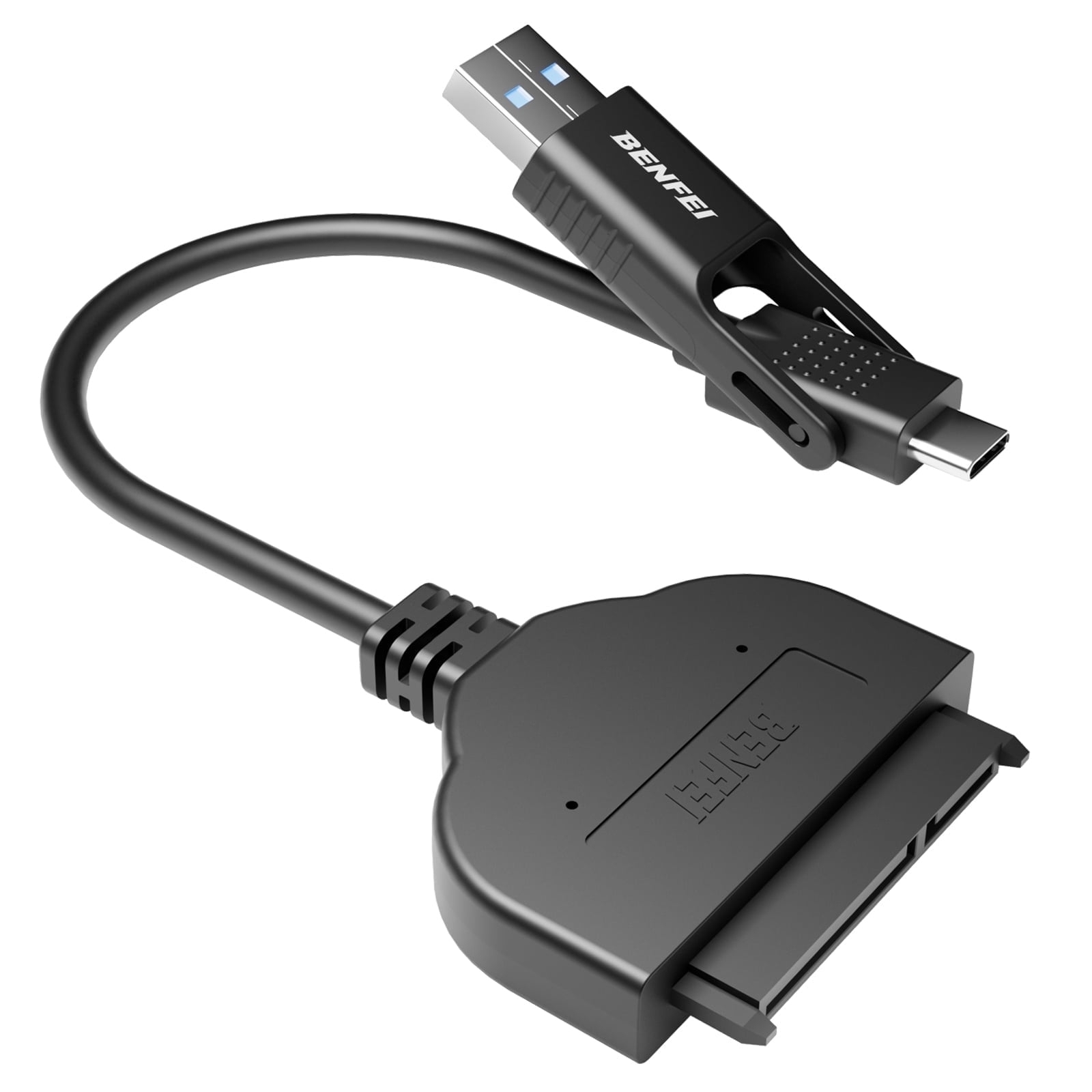 V28-ELEBEN193BK-202502281145-00 BENFEI 2in1 USB-C/USB 3.0 to SATA III Hard Driver Adapter - Image 1
