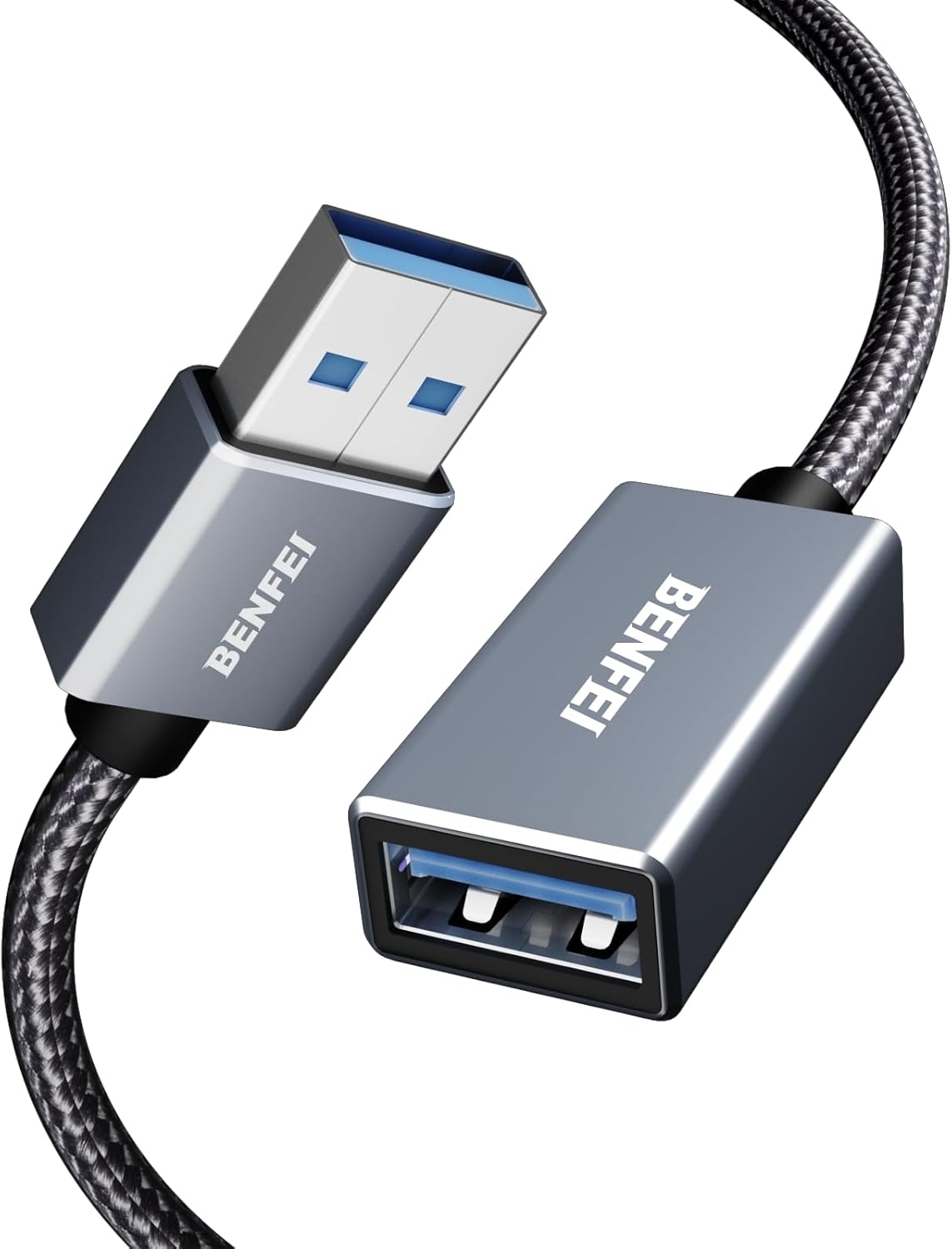 V28-ELEBEN393GY05M-202502281201-00 BENFEI USB3.0 AM to AF Extension Cable 0.5M - Image 1