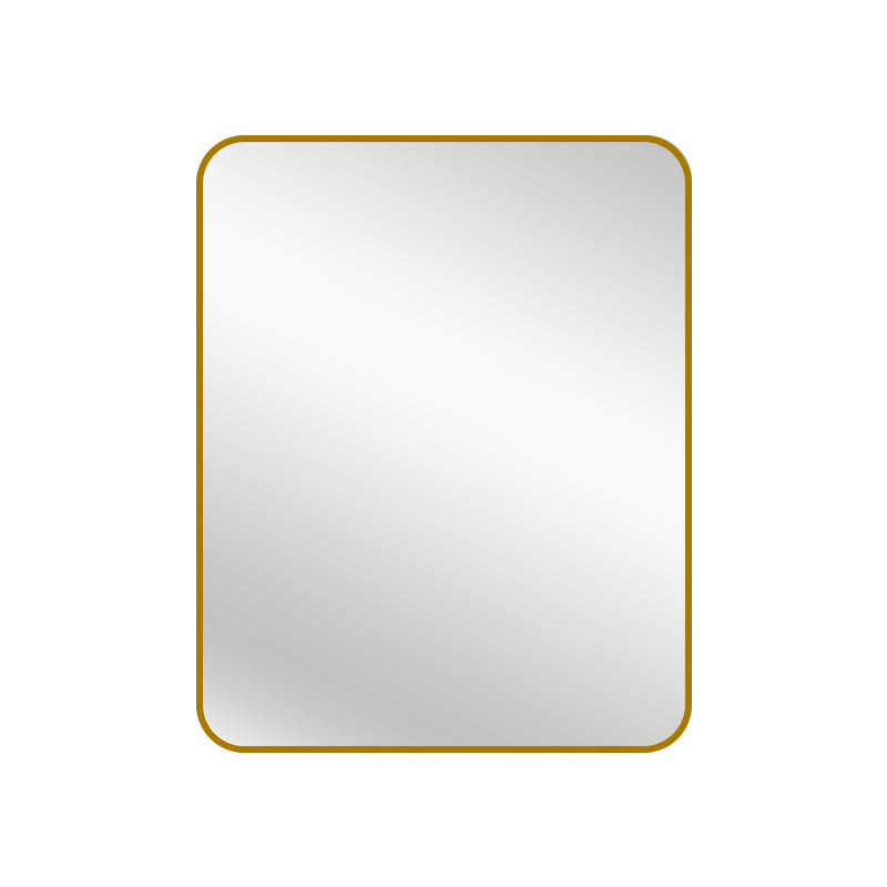 V292-MIRR-MTL066-71766-00 Gold Metal Rectangle Mirror - Small 80cm x 100cm - Image 1