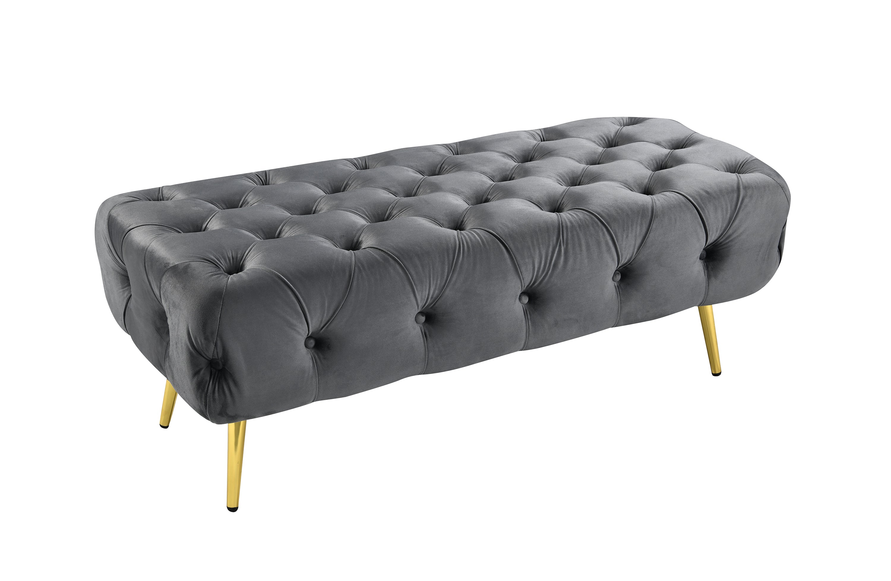 V292-OTT-SHIRLEY-GOLDBASE-DGREYSEAT-191563-00 Shirley Ottoman Dark Grey Velvet - Image 1