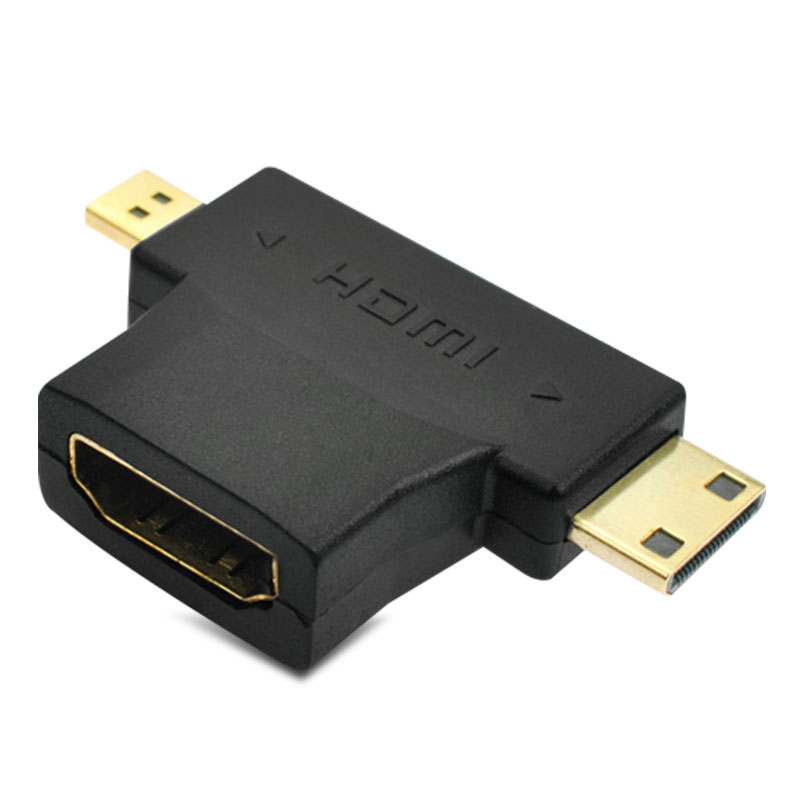 V324-21MCMIHD-1-00 2in1 Mini HDMI Micro HDMI Male to HDMI Female Adapter Converter 1080P - Image 1