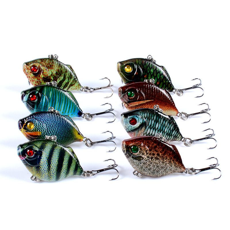 V324-LB126-LB126-1-00 8x Popper Poppers 4.5cm Fishing Lure Lures Surface Tackle Fresh Saltwater - Image 1
