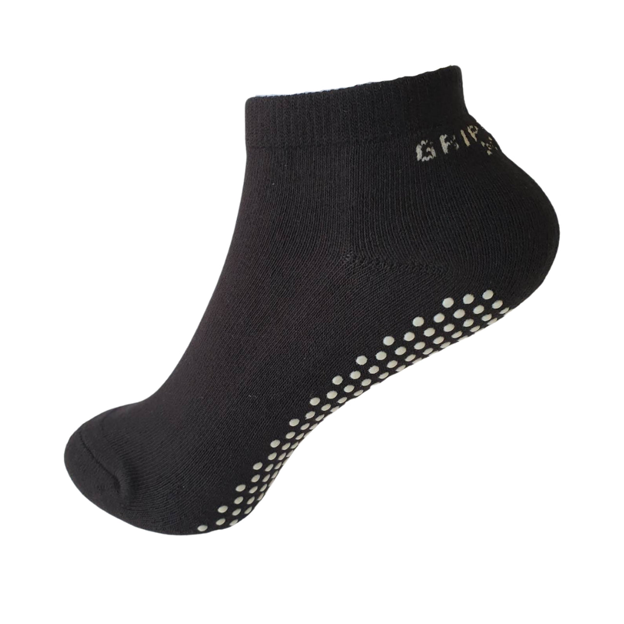 V346-A-BLACK-XS-202505221430-00 Gripperz Anklet Non Slip Socks - X-Small / Black - Image 1