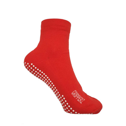 V346-H-RED-XL-202505221431-00 Gripperz Maxi Hospital Non Slip Socks, Diabetic Safe - X Large / Red - Image 1