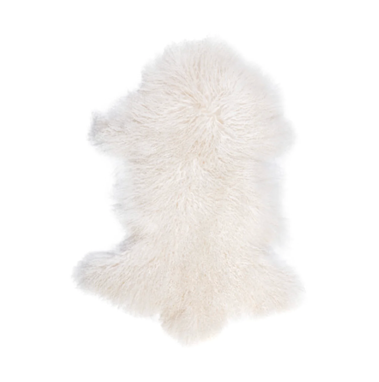 V355-IA-MG-WE-175017-00 Interior Ave - Mongolian Fur Throw - 90CM - White - Image 1