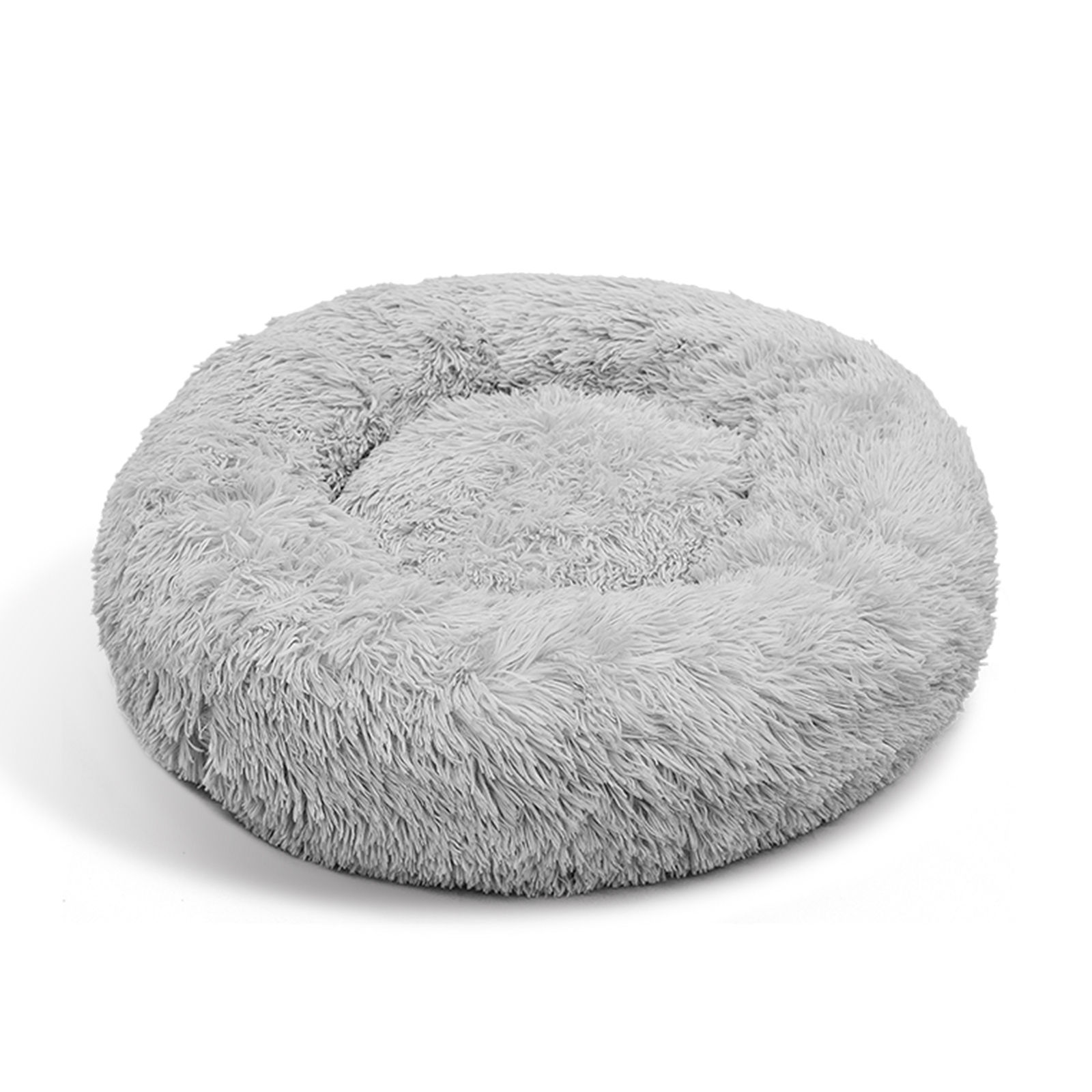 V360-PTDB0000-LG-L-61229-00 Pet Dog Bed Bedding Warm Plush Round Comfortable Dog Nest Light Grey Large 90cm Large - Image 1