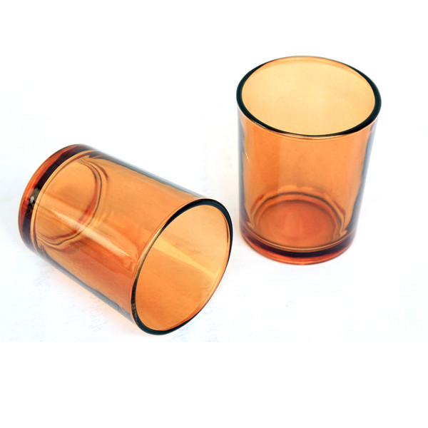 V382-ORCHX40-202503120959-00 40 Pack Orange Glass Votive Tealight Candle Holders House Party Centerpiece Xmas Wedding Decor Glass Candlestick Party Decorations Bridal Baby Shower Event - Image 1