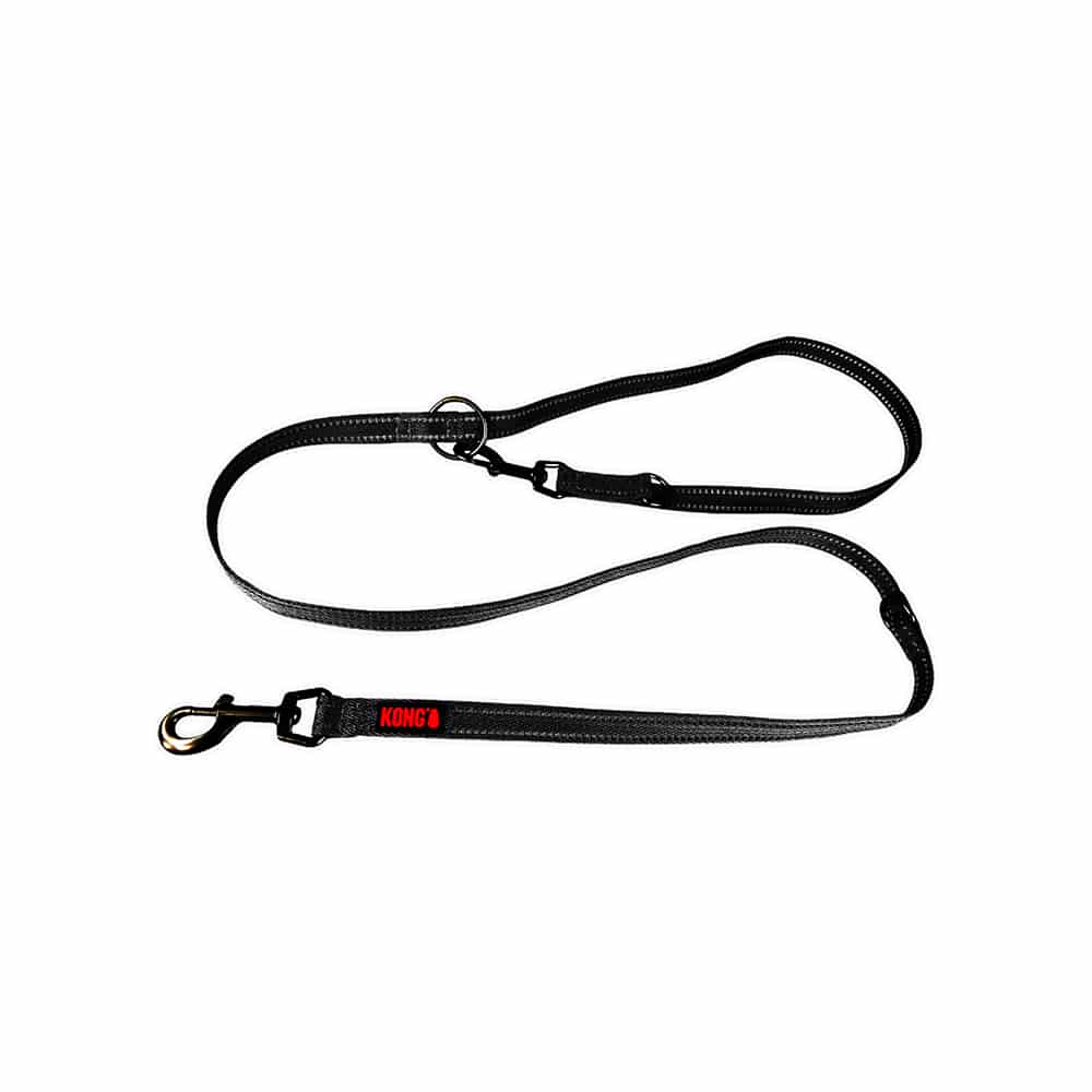 V390-KALMBK-185385-00 KONG Adjustable Black Leashes Medium - Image 1
