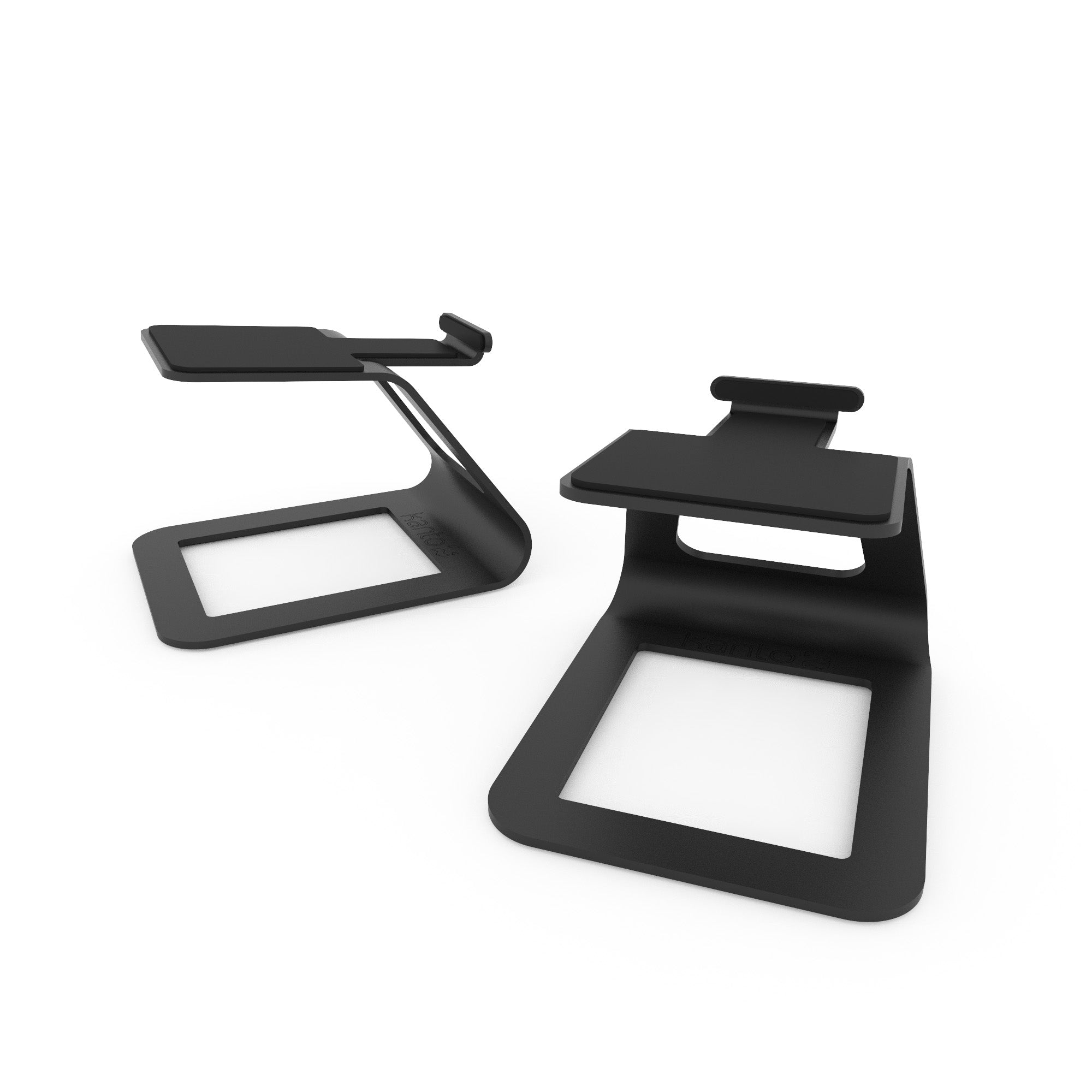 V398-KO-SE2-202504301700-00 Kanto SE2 Elevated Desktop Speaker Stands for Small Speakers - Pair, Black - Image 1