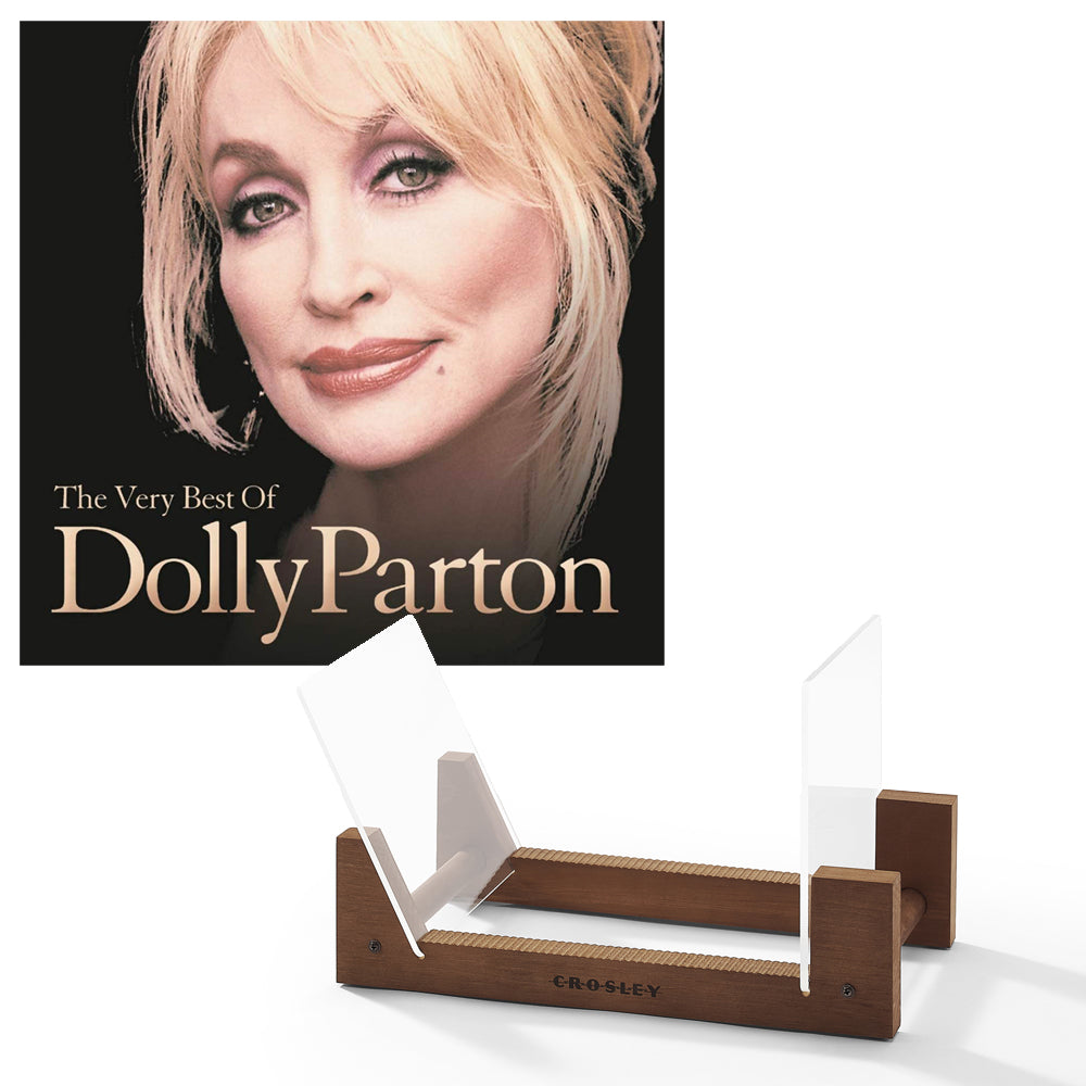 V398-SM-19439751631-BS-202504011704-00 Dolly Parton The Very Best Of Dolly Parton Vinyl Album & Crosley Record Storage Display Stand - Image 1