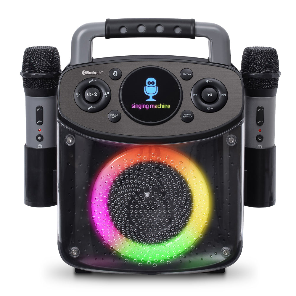 V398-SML294BK-202503261328-00 Singing Machine Mini Sparkle Bluetooth Karaoke Speaker - Image 1