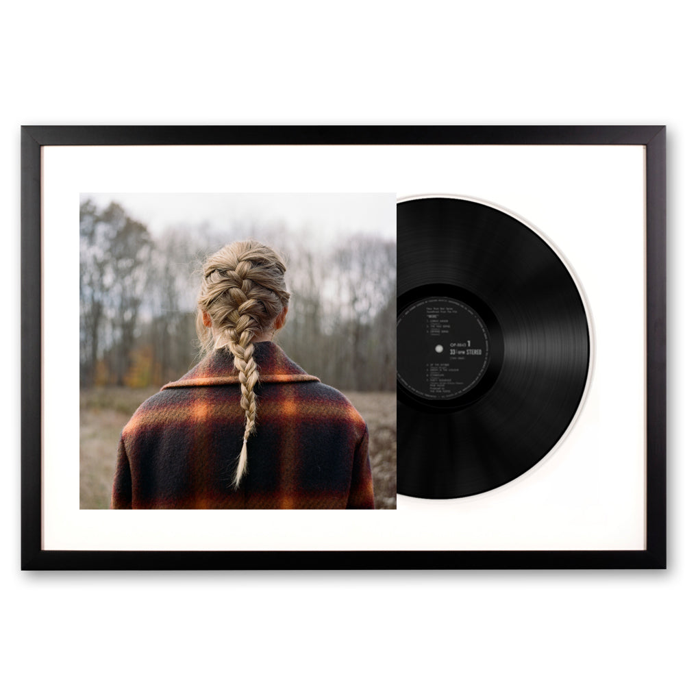 V398-UM-B003341001-FD-202503061810-00 Framed Taylor Swift - Evermore - Double Vinyl Album Art - Image 1