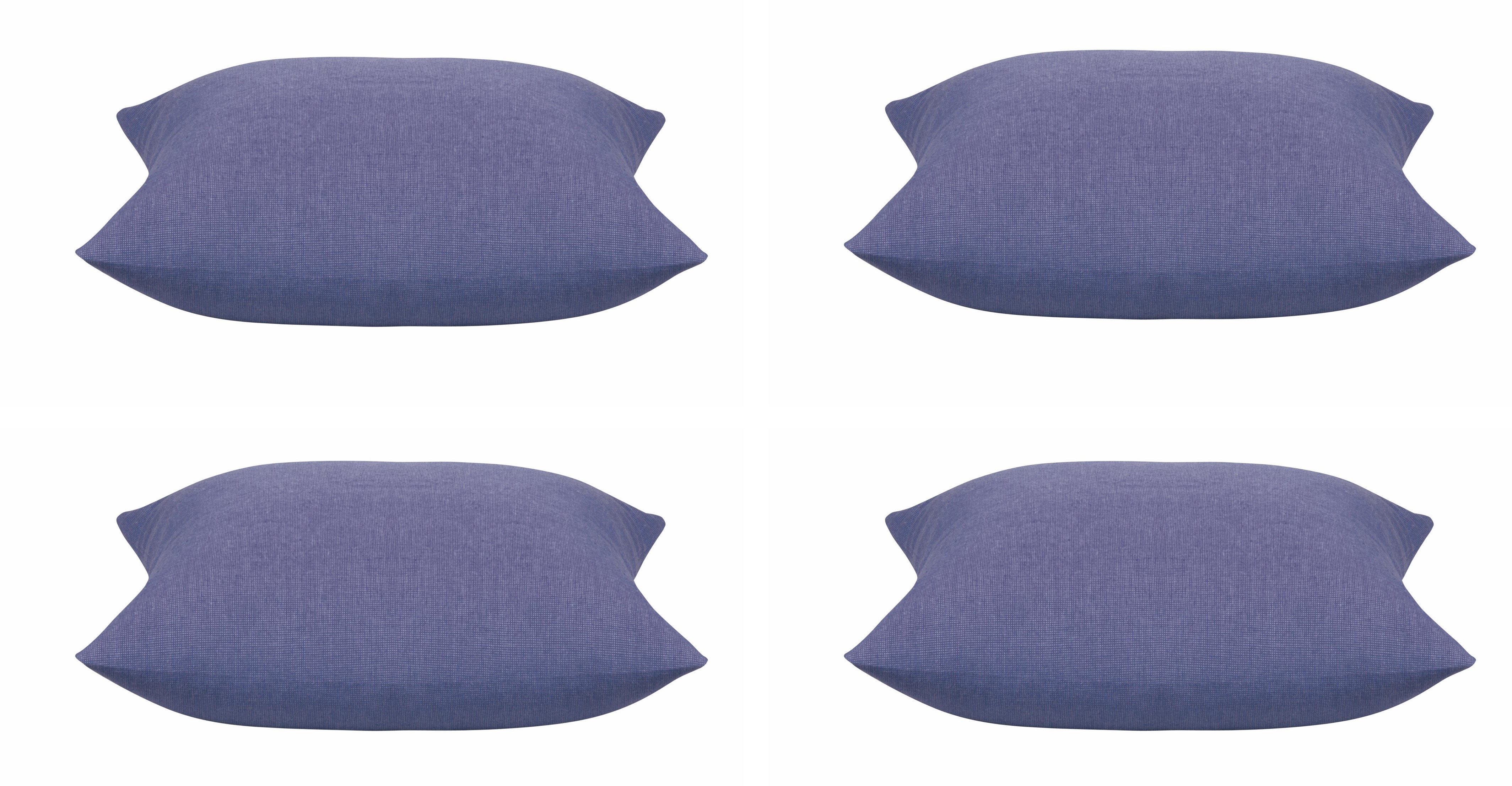 V416-44403E35PK4-142218-00 Pack of 4 Elements Indigo Blue Base Colour Square Cushion Covers - Image 1