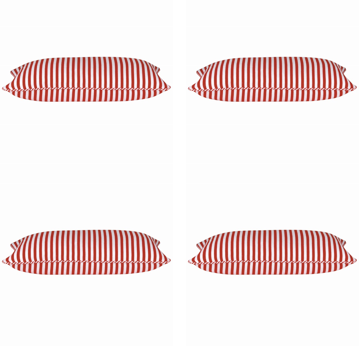 V416-446150I20PK4-142230-00 Pack of 4 Dandi Red & White Rectangle Cushion Covers - Image 1