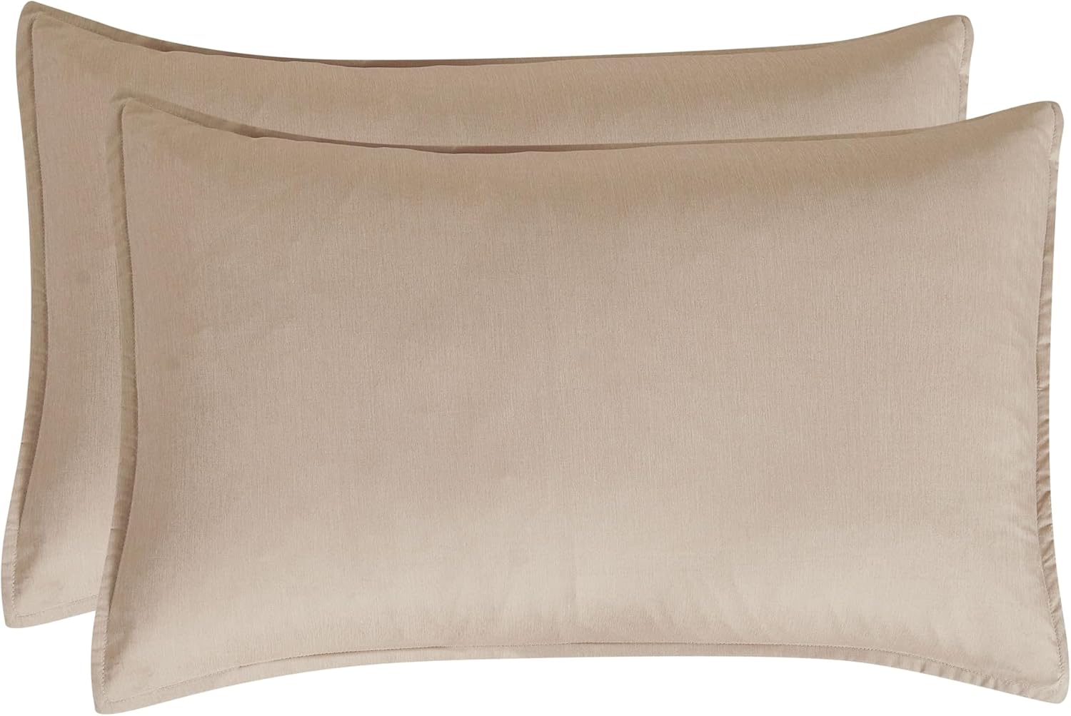 V439-SPBAMPOLYLINEN2-210894-00 Bamboo Microfibre Standard Pillowcase x2 (one pair) - Linen - Image 1