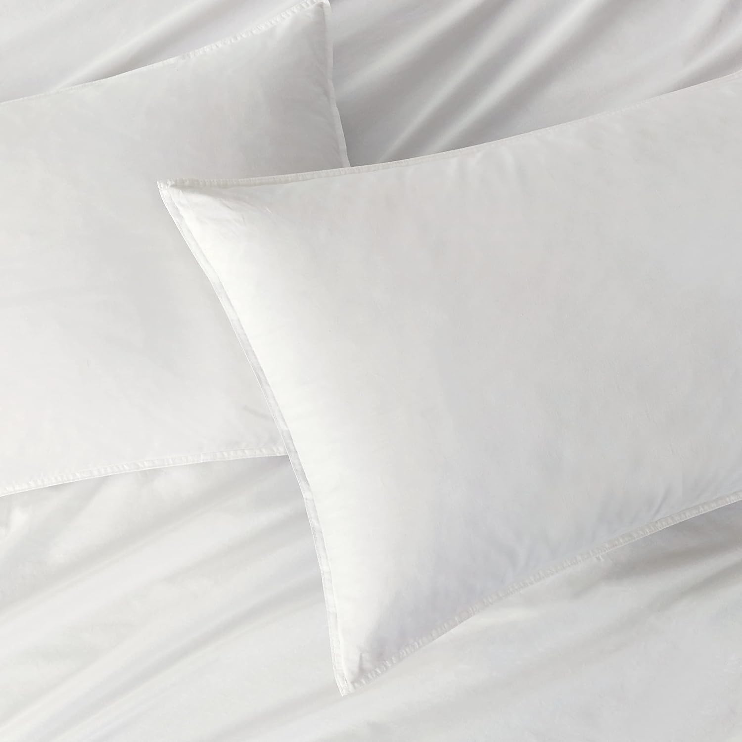 V439-SPCWASHW-191077-00 Vintage Washed 100% Cotton Standard Pillowcase - Luxurious Standard Pillow Cover - White - 2 Pcs - Image 1