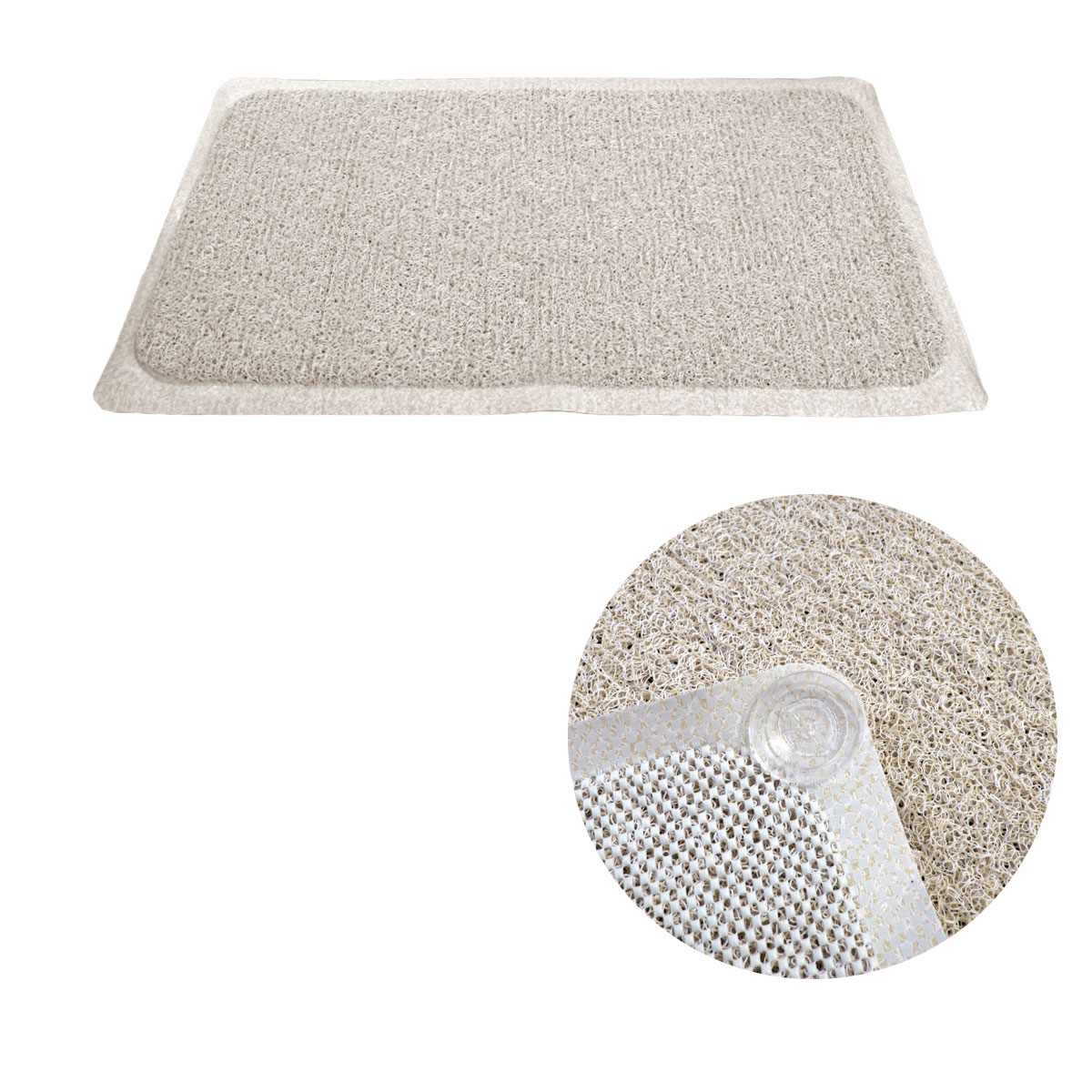 V442-ABR-MISC-LOOFAHMAT-CREAM-RE-96908-00 Loofah Shower Mat Cream - Image 1