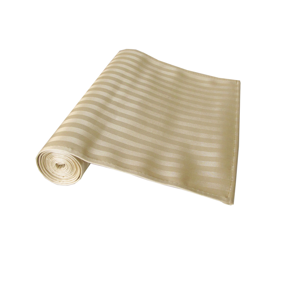 V442-ABR-TABLER-SELFSTRIPED-CREAM-RE-96844-00 Self-striped Cream Satin Jacquard Table Runner 30 x 160cm - Image 1
