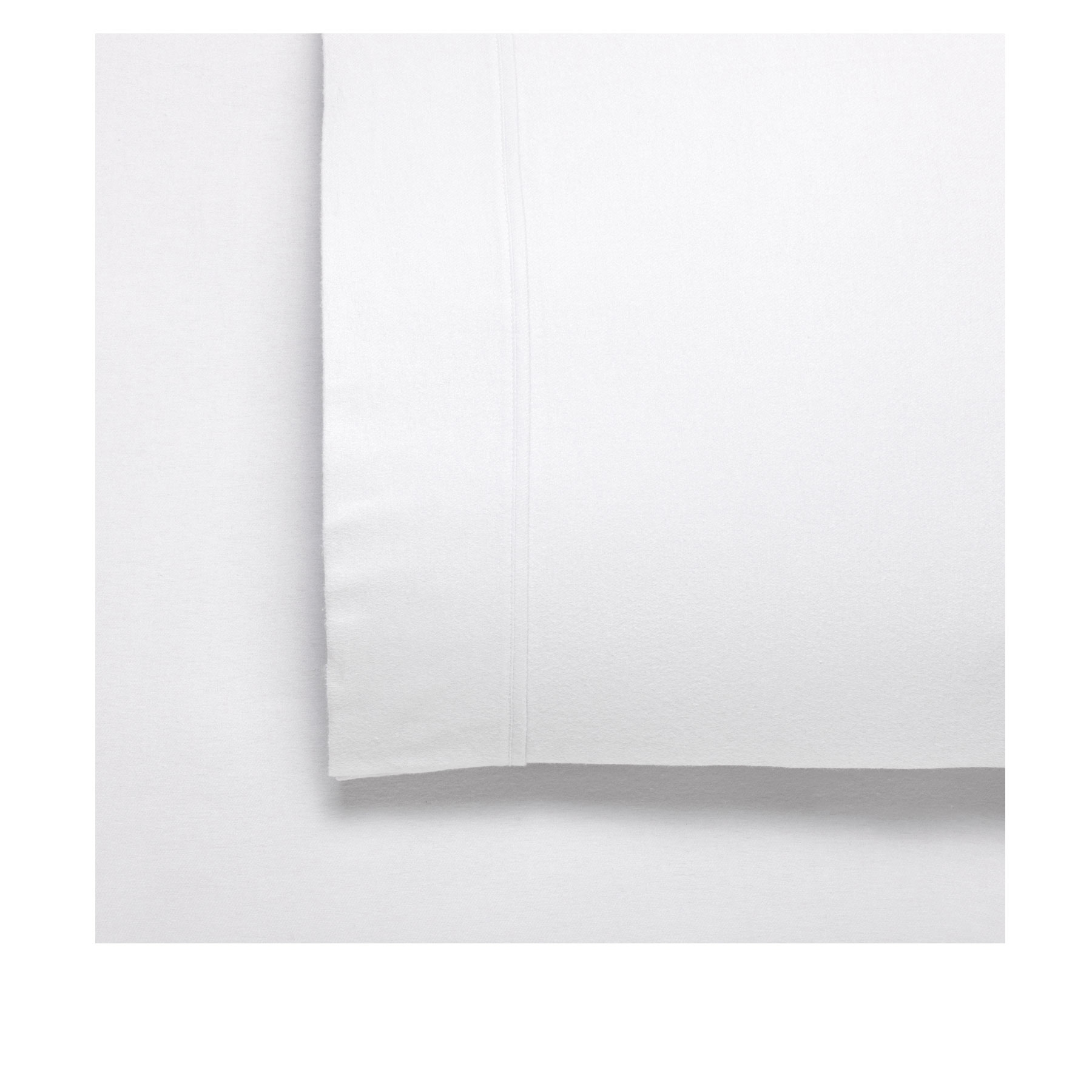 V442-BCA-SHEETS-FLETCHER-WHITE-KI-202727-00 Bianca Fletcher Flannelette Cotton Sheet Set White King - Image 1