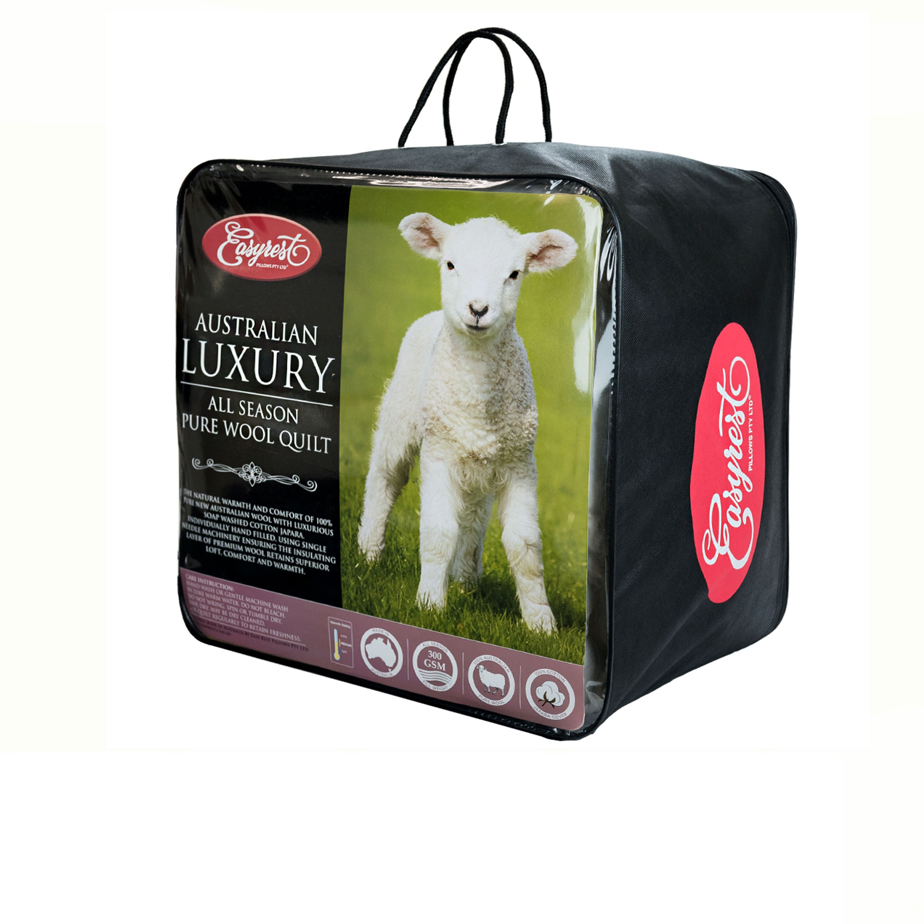 V442-ERT-QUILT-300GSMWOOL-NATURAL-SK-78059-00 Easyrest 300GSM Easyrest Australian Wool Quilt Super King - Image 1