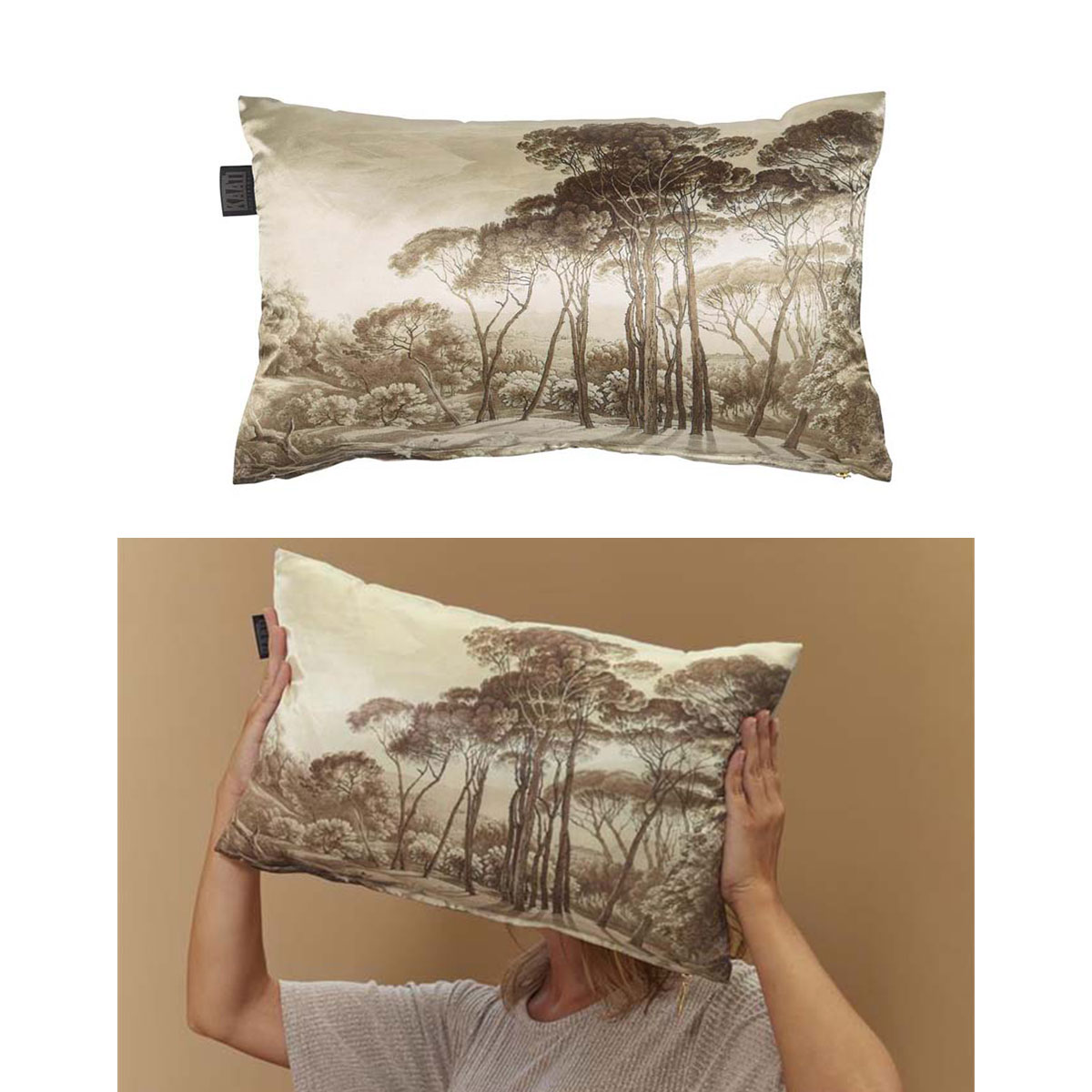 V442-HIN-CUSHION-ODETTA-NATURAL-RE-83676-00 Bedding House Odetta Natural Oblong Filled Cushion 30cm x 50cm - Image 1