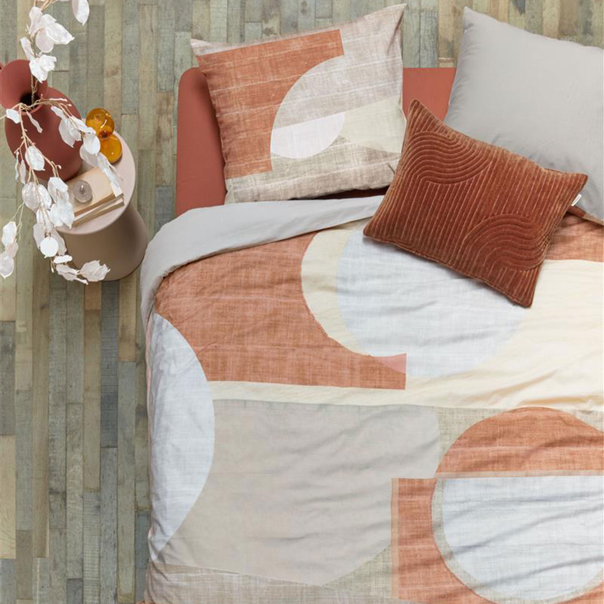 V442-HIN-QUILTCS-PALECOLOURING-NATURAL-KI-83588-00 VTWonen Pale Colouring Natural Cotton Quilt Cover Set King - Image 1
