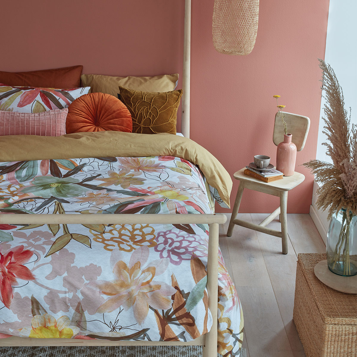 V442-HIN-QUILTCS-SCARLETT-MULTI-KI-82889-00 Bedding House Scarlett Multi Cotton Quilt Cover Set King - Image 1