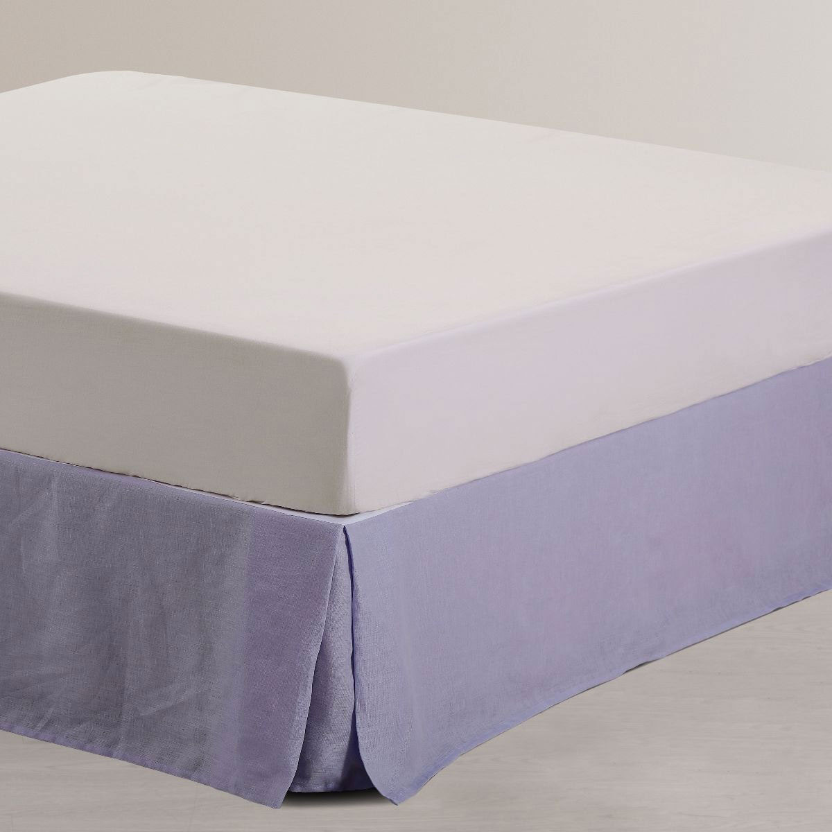 V442-HIN-VALANCE-FRENCHLINEN-LILAC-SK-83660-00 Vintage Design Homewares Lilac French Linen Valance Super King - Image 1