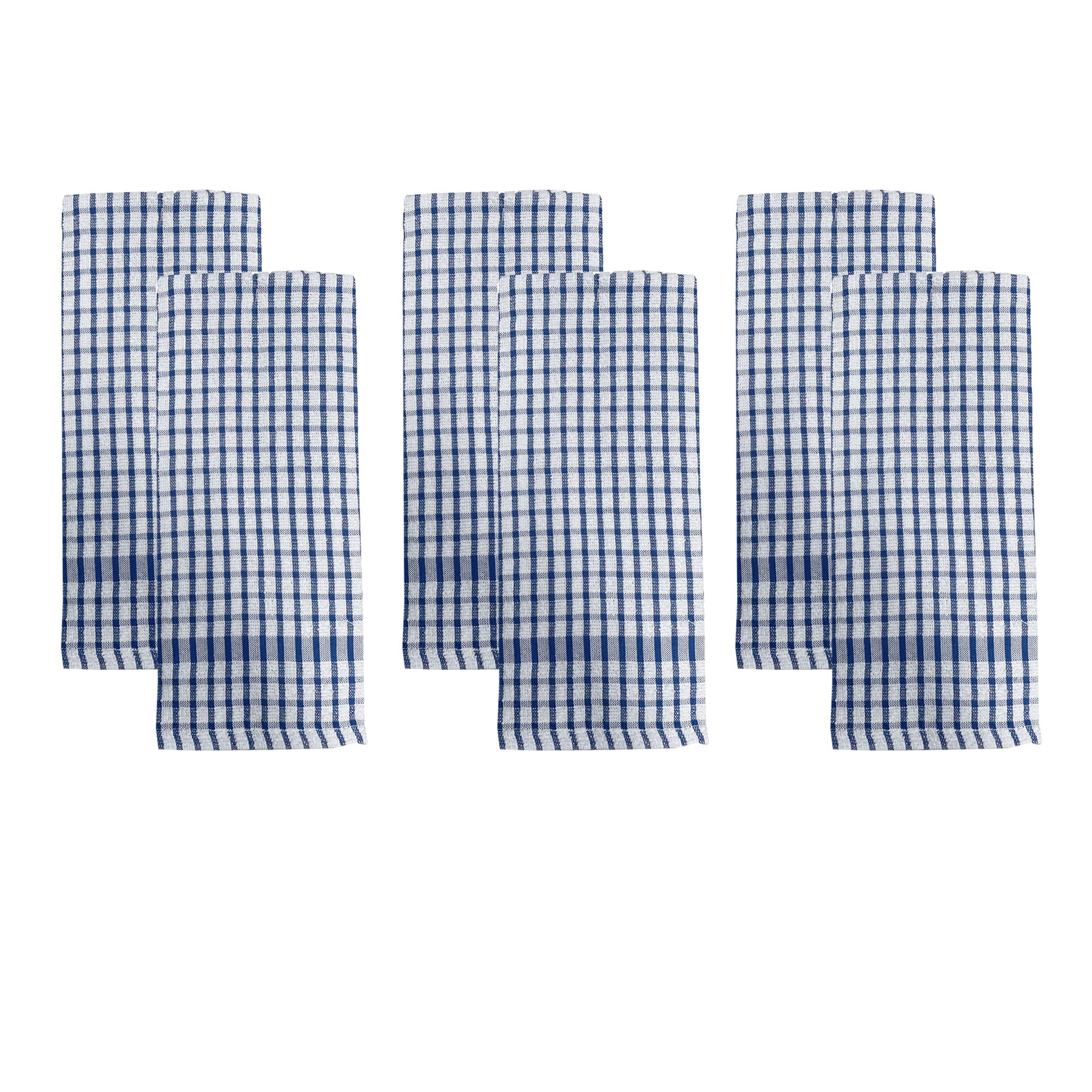 V442-IDC-TEAT-SETOF6ELLY-BLUE-RE-78584-00 J.Elliot Home Set of 6 Elly Terry Tea Towels Blue - Image 1