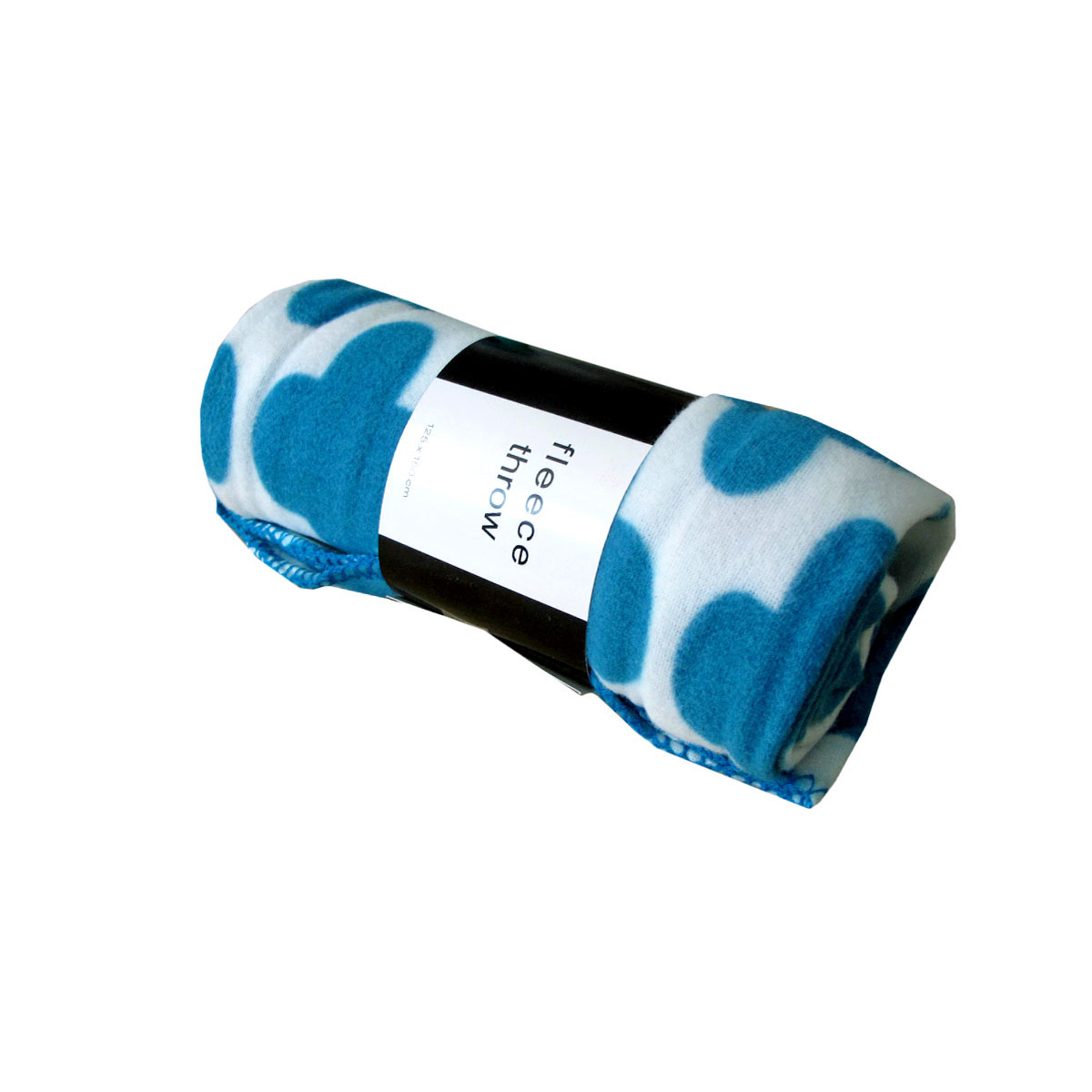 V442-IDC-THROW-NOVAROSEBUD-AQUA-RE-78396-00 Nova Fleece Throw Rug 125 x 150 cm Aqua Rosebud - Image 1