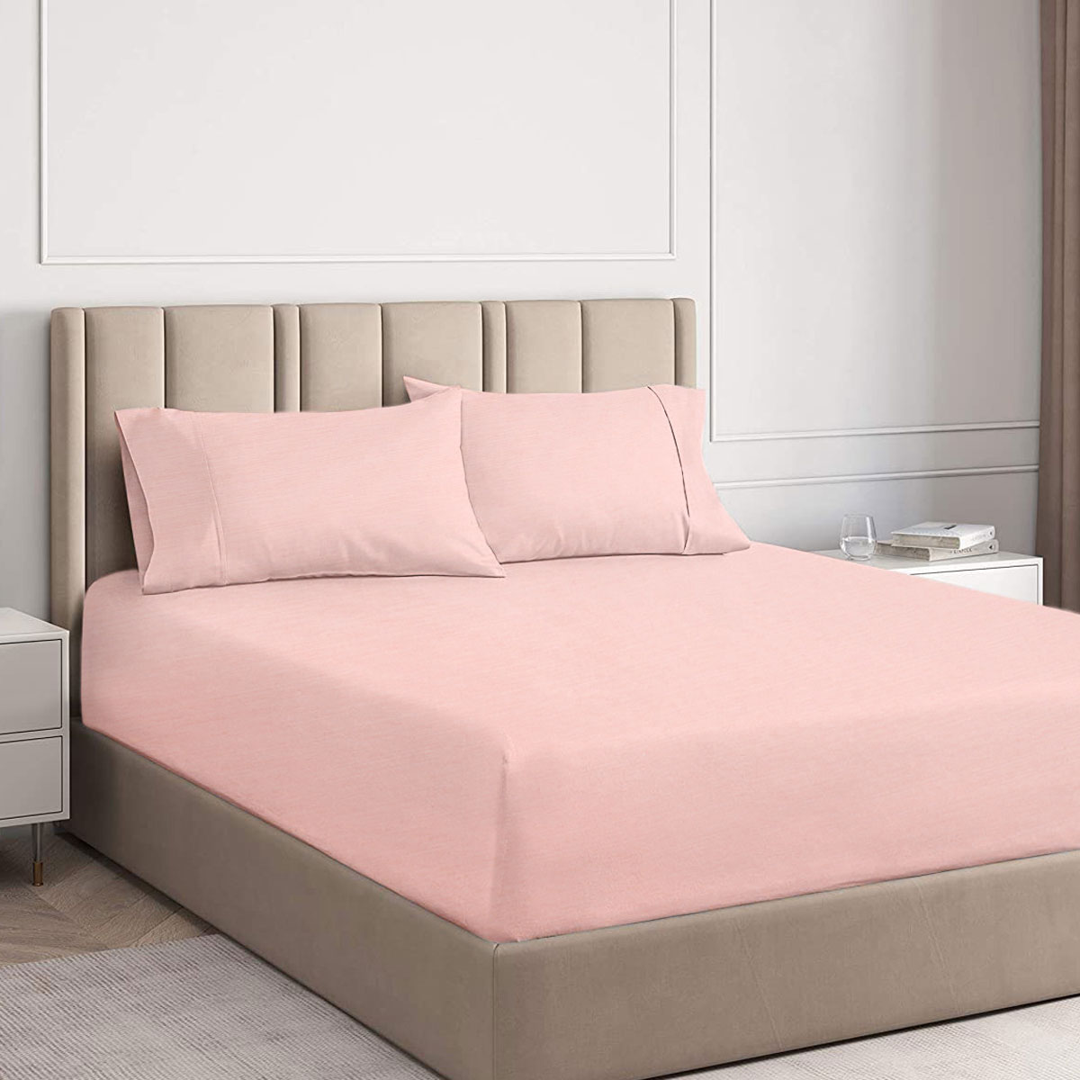 V442-KIT-FITTEDSS-2000COOLBAMBOO-TEAROSE-KI-202503241630-00 Ramesses Tea Rose 2000TC Cooling Bamboo Combo Set King - Image 1