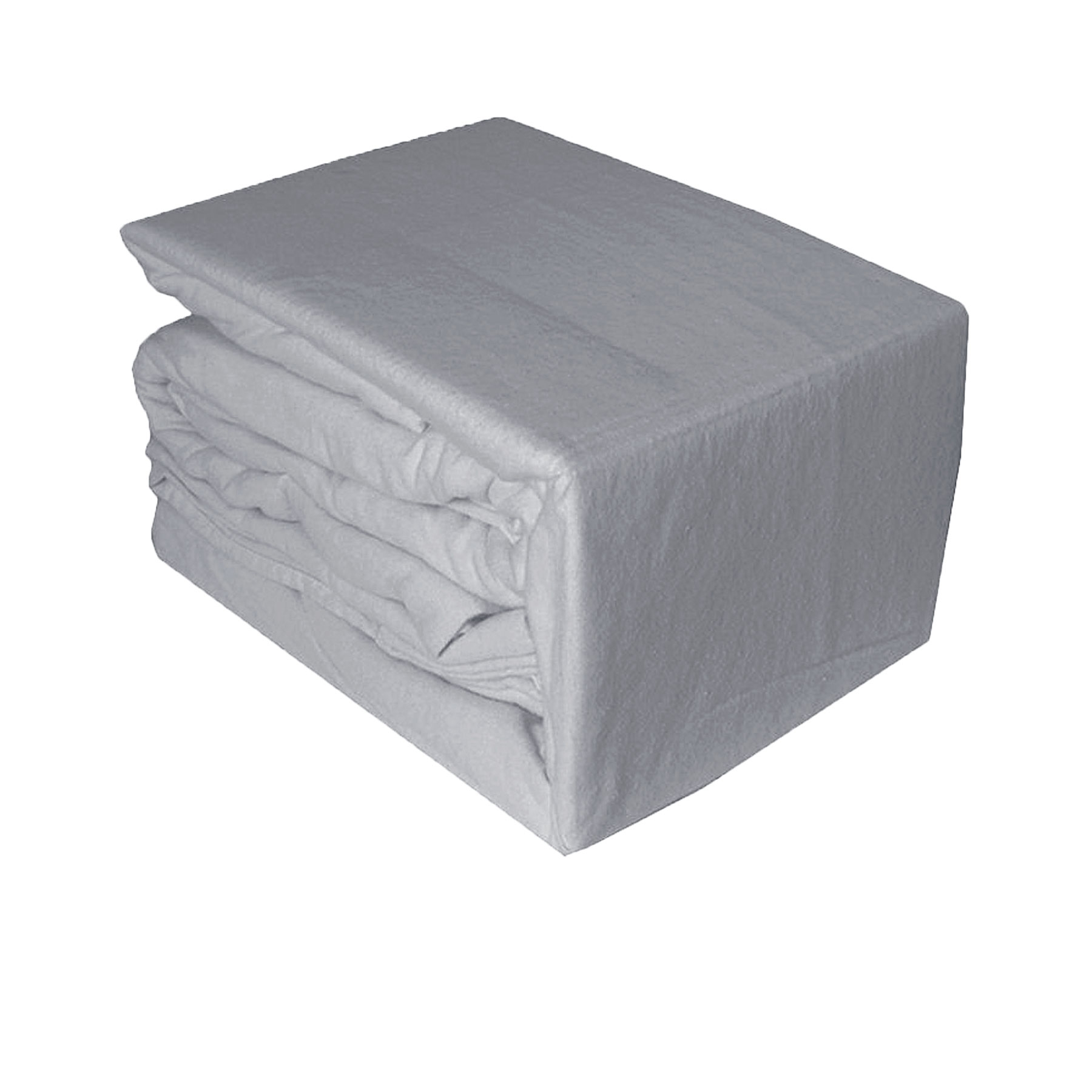 V442-KIT-SHEETS-EGYPTIANFLANNEL-SILVER-SB-150949-00 Ramesses Egyptian Cotton Flannel Sheet Set Silver Single - Image 1