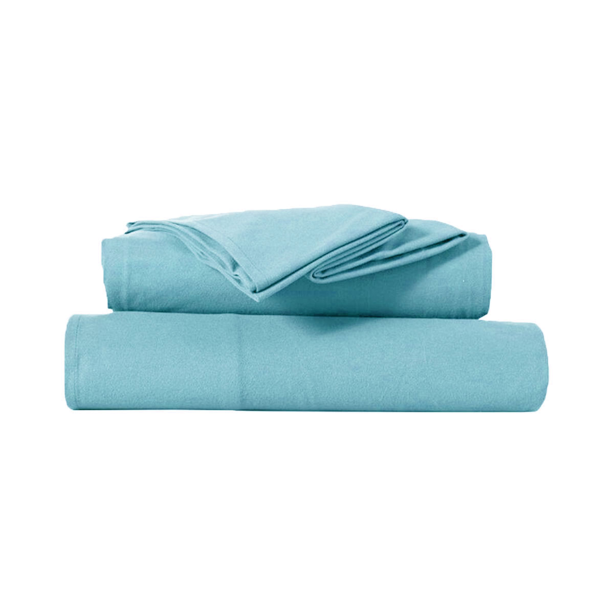 V442-KIT-SHEETS-MF2023-AQUA-KI-183860-00 Kingtex Ultra-Soft Micro Flannel Sheet Set 40 cm Wall Aqua King - Image 1
