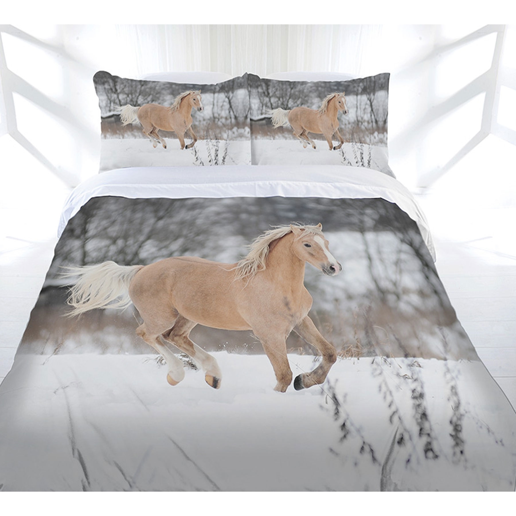 V442-LDE-QUILTCS-WINTERGALLOP-GREY-DS-77799-00 Just Home Winter Gallop Quilt Cover Set Double - Image 1