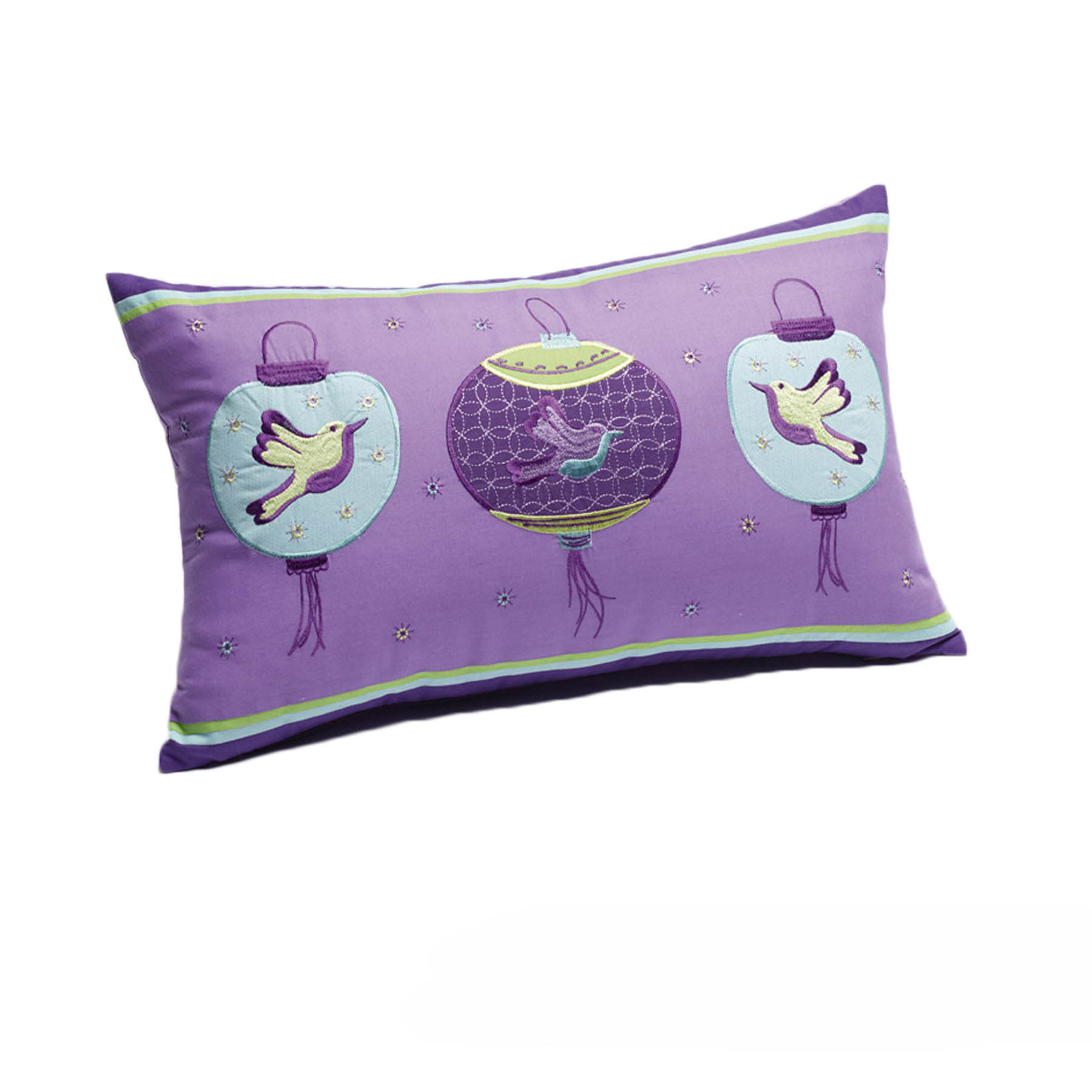 V442-PIL-CUSHION-BUTTERFLYLANTERN-PURPLE-OB-208833-00 Jiggle & Giggle Butterfly Lantern Filled Oblong Cushion 30 cm x 50 cm - Image 1