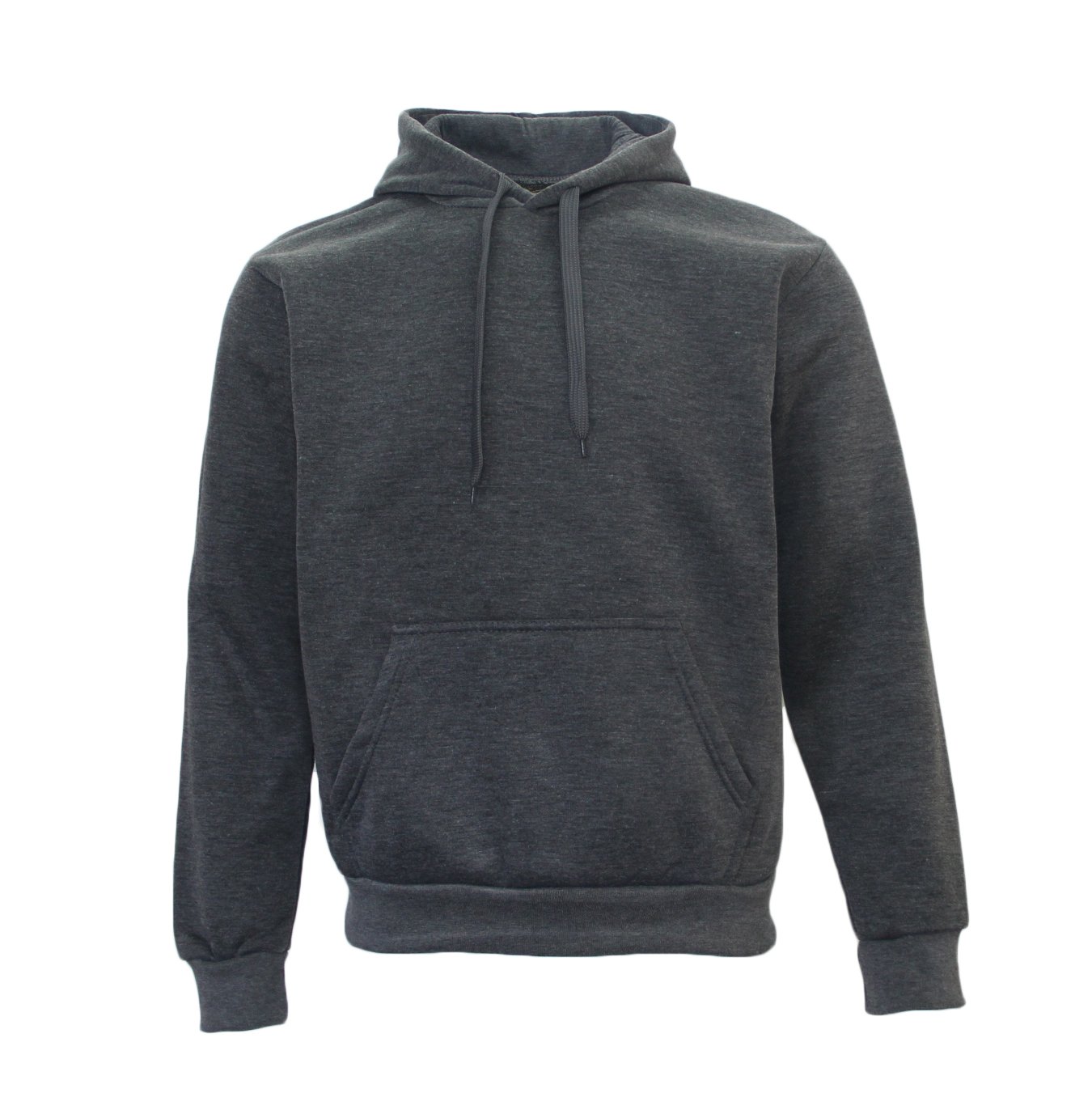 V474-226374-99521-00 Adult Unisex Men's Basic Plain Hoodie Pullover Sweater Sweatshirt Jumper XS-8XL, Dark Grey, M - Image 1