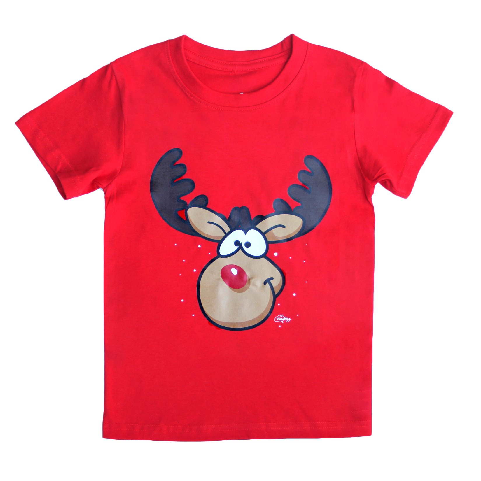 V474-290531-102102-00 New Funny Adult Xmas Christmas T Shirt Tee Mens Womens 100% Cotton Jolly Ugly, Reindeer (Red), 3XL - Image 1