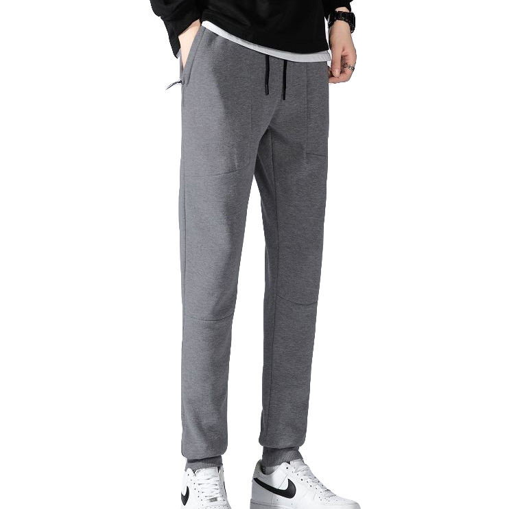 V474-632994-131391-00 Men's Fleece Slim Trackpant Sport Joggers w Zipped Pockets Gym Casucal Trousers, Dark Grey, 3XL - Image 1