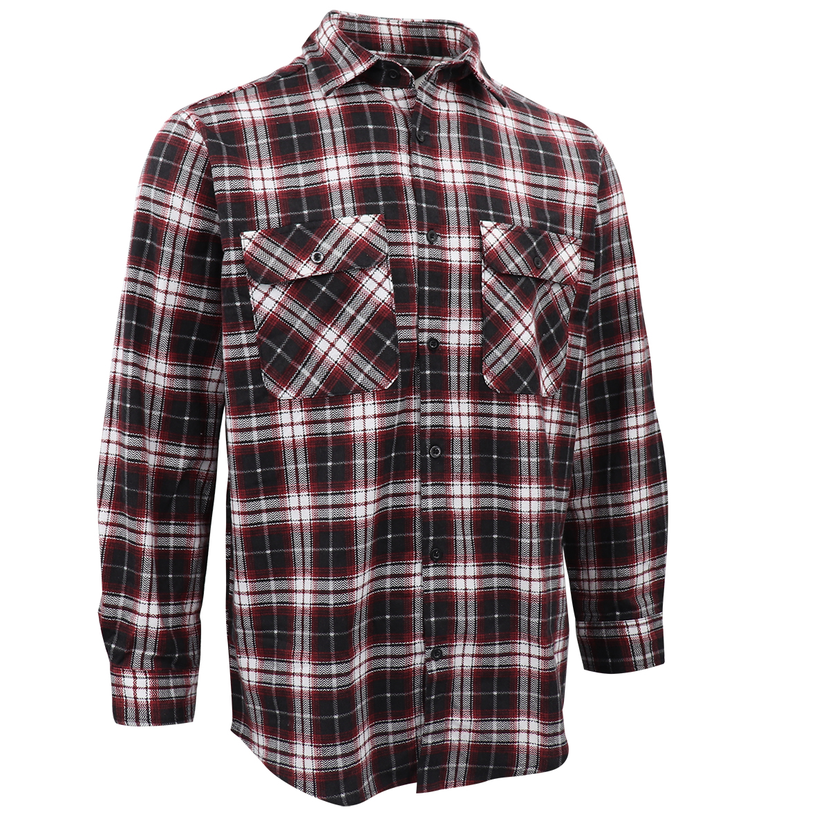 V474-666598-202505281232-00 Men's 100% Cotton Flannelette Shirt Long Sleeve Plaid Check Flannel w Pockets, Vintage Ash Plaid, 3XL - Image 1
