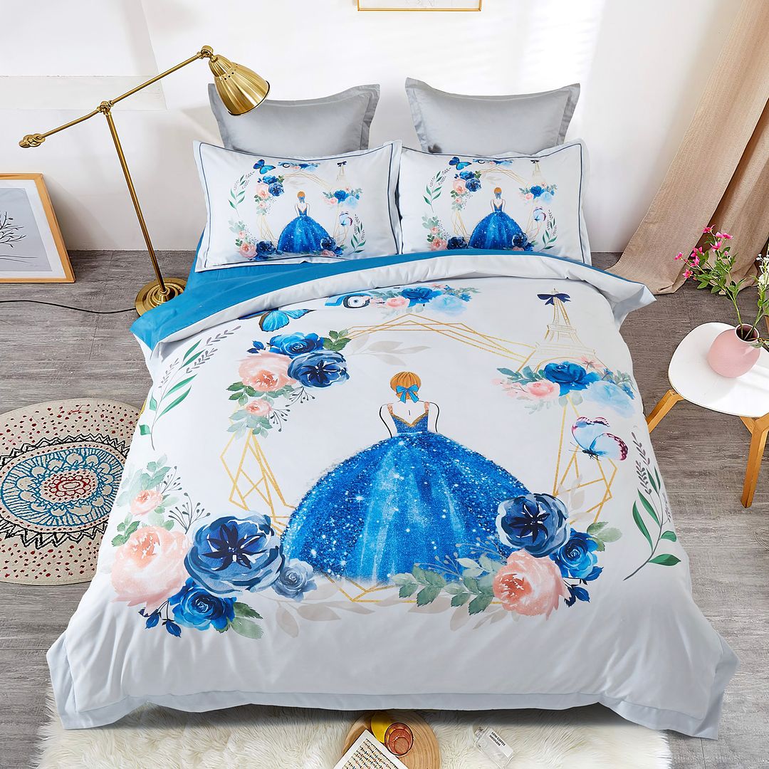 V493-SM-D-01-150763-00 Princess Kids Quilt Cover Set - Double Size - Image 1