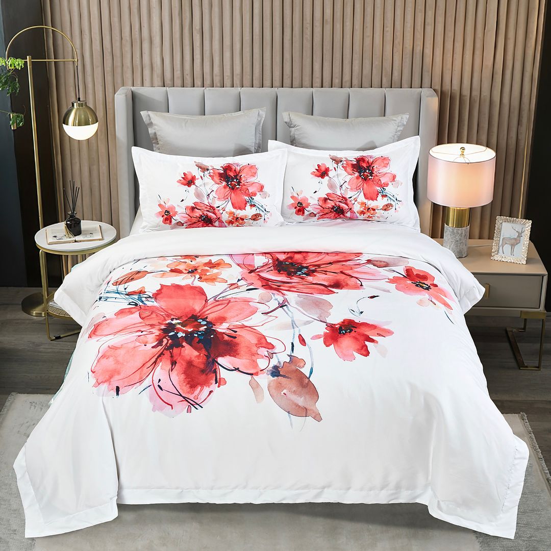 V493-SM-K-19-150818-00 Lulani Floral Quilt Cover Set - King Size - Image 1