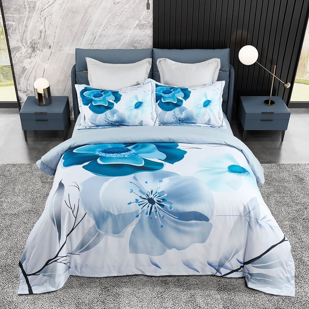 V493-SM-Q-18-150814-00 Julieta Floral Quilt Cover Set - Queen Size - Image 1