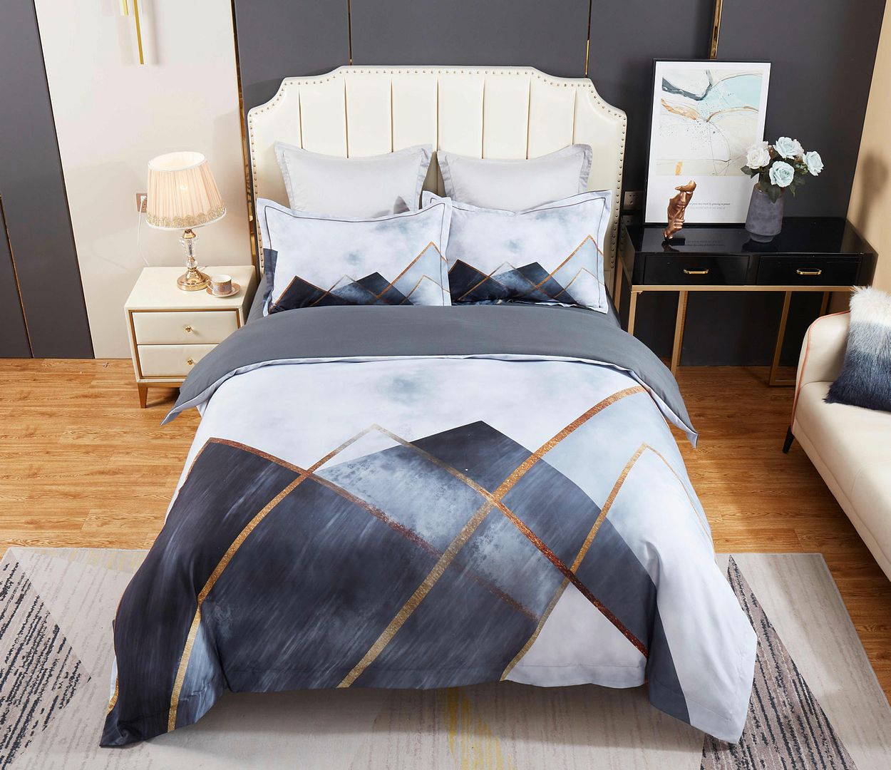 V493-SM-SK-11-150795-00 Dakuta Quilt Cover Set - Super King Size - Image 1